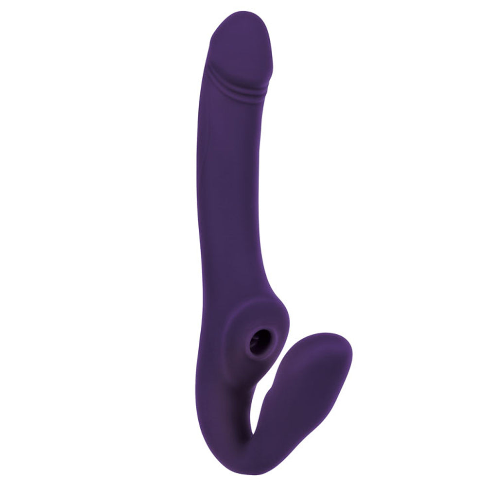 Remote Control Strapless Strap-On Vibrator with Dual Stimulation - Hands-Free Couples Toy for Lesbian & Straight Couples - Perfect for Shared Intimacy & Role Play Scenes