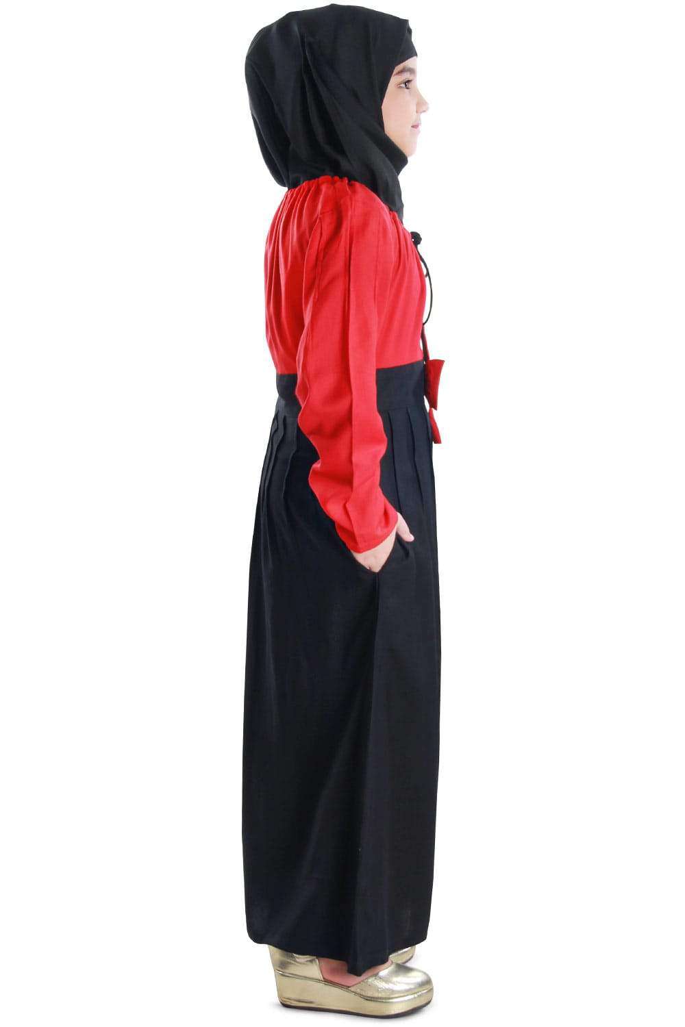 Wasifah Kids Abaya Dress - Islamic Prayer Outfit for Girls - Perfect for Eid, Mosque, and Special Occasions
