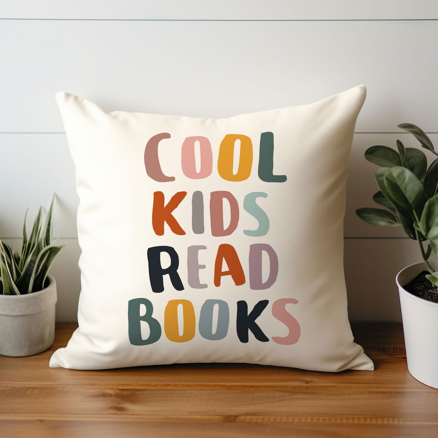 Cool Kids Read Books Pillow Covers - Reading Pillow Case for Book Lovers, Unique Teacher Gift, Kids Room & Classroom Decor - Perfect for Reading Corners & Cozy Reading Nooks