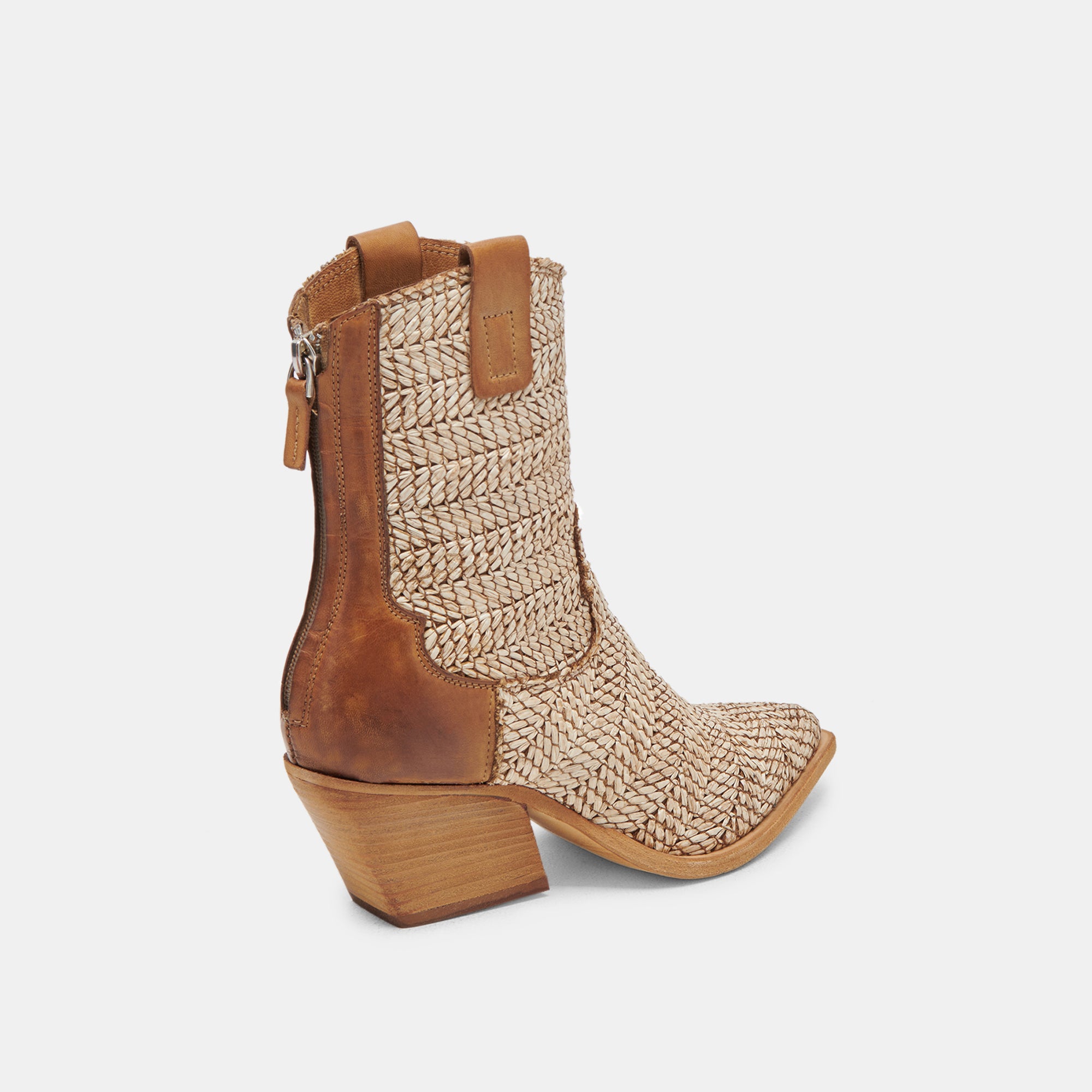 TEXIN Women's Brown Multi Raffia Booties - Comfortable Summer Sandals for Beach, Vacation & Casual Outings