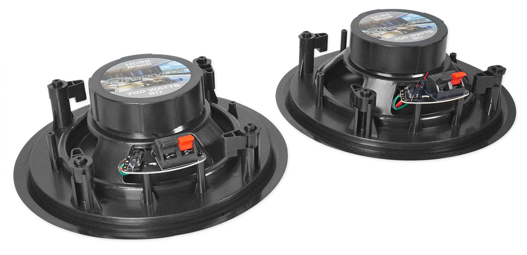 Rockville 10 HC85 8 Inch 700 Watt Black In-Ceiling Home Theater Speakers 8 Ohm - Perfect for Surround Sound Systems and Home Cinemas