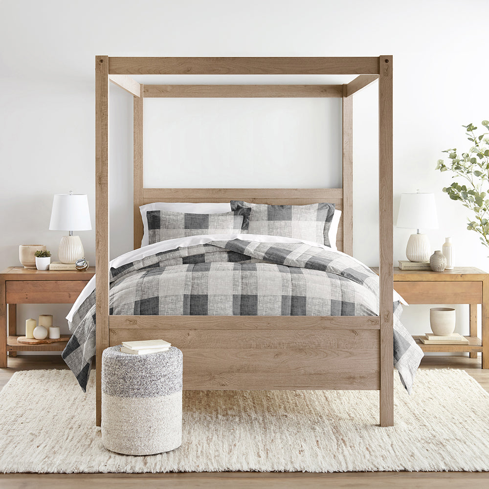 Soft & Cozy Patterned Down Alternative Comforter Set - All-Season Bedding with Pillow Shams - Perfect for Guest Rooms, Dorms & Cozy Bedroom Decor