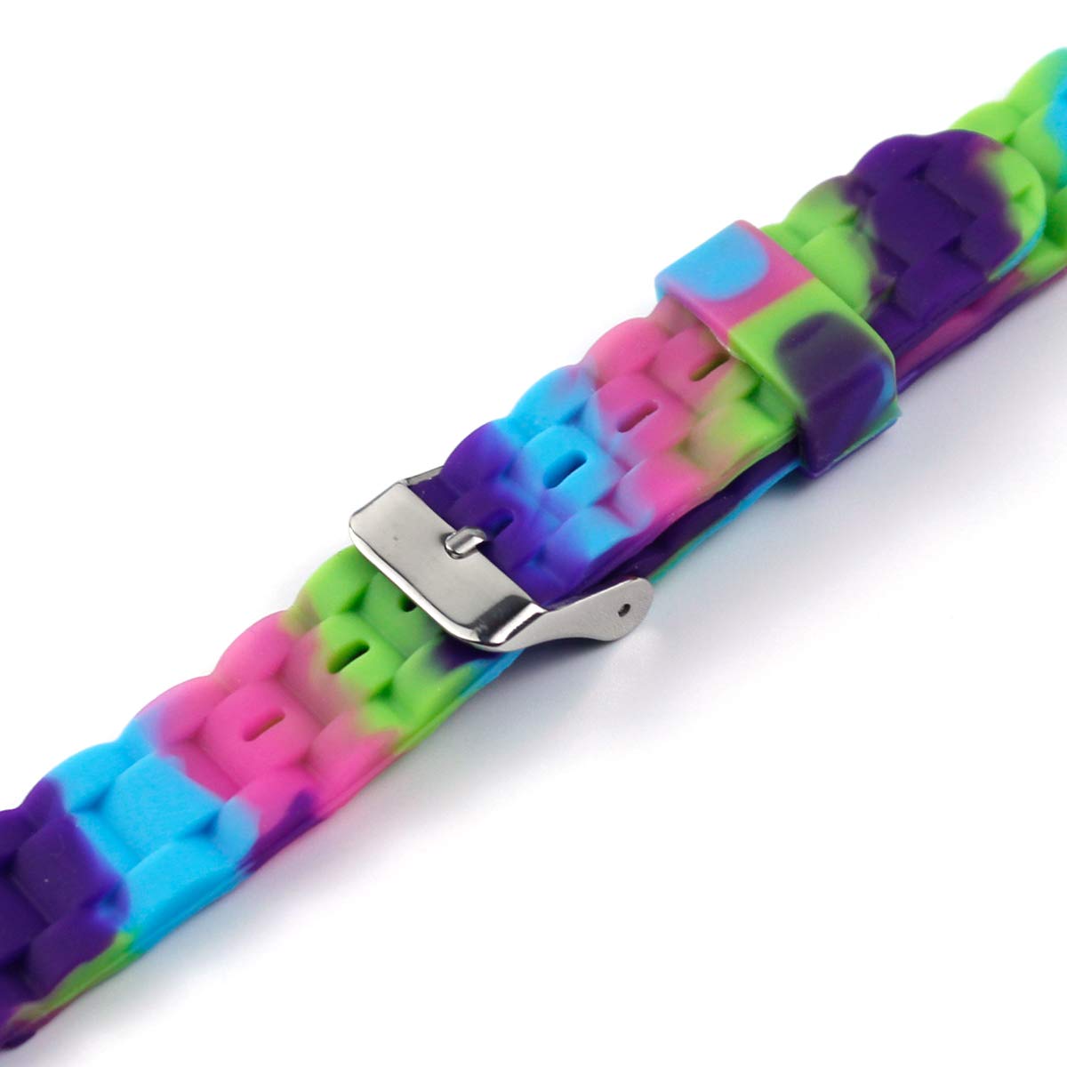 Waterproof Silicone Watch Band for Women & Men - 16mm Sport Wrist Strap with Pin Buckle - Durable & Comfortable for Running, Swimming & Outdoor Activities