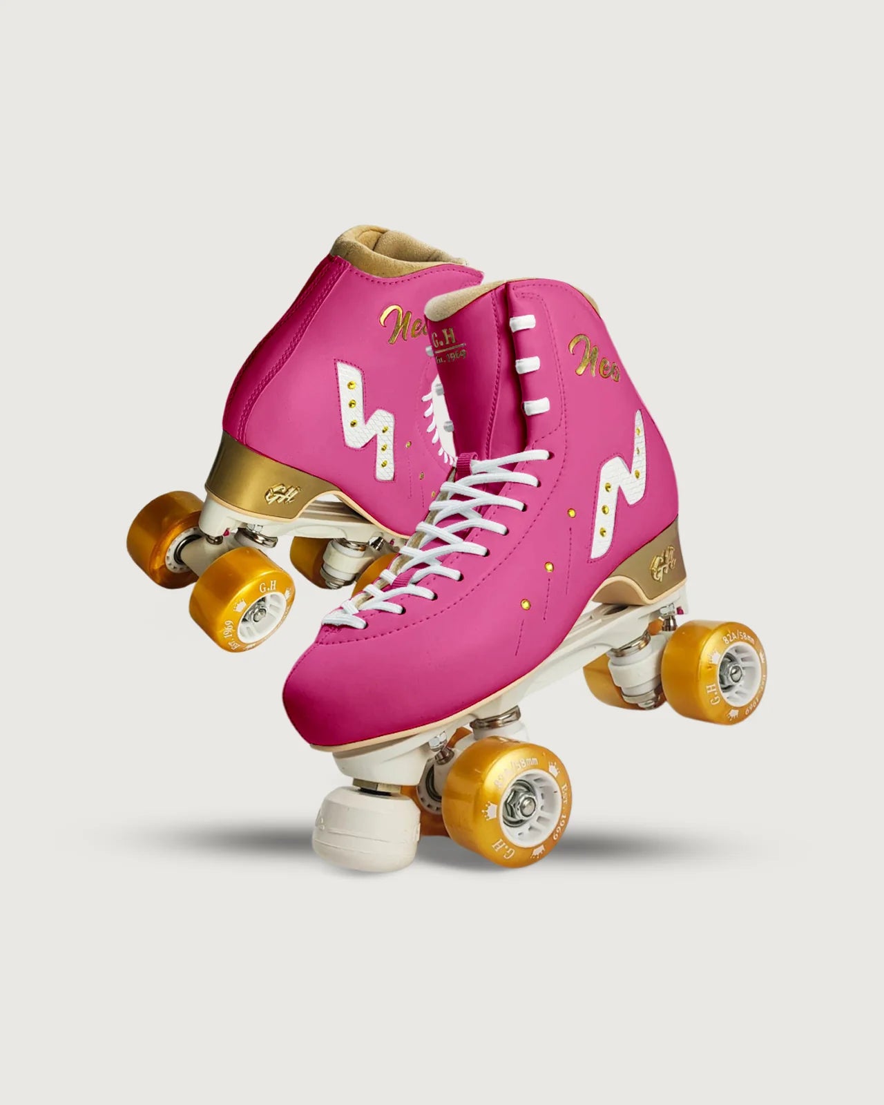 GH Neo Quad Roller Skates for Adults - Adjustable Outdoor & Indoor Rollerblades with Light-Up Wheels - Perfect for Fitness, Rink Skating, and Retro Roller Disco Parties