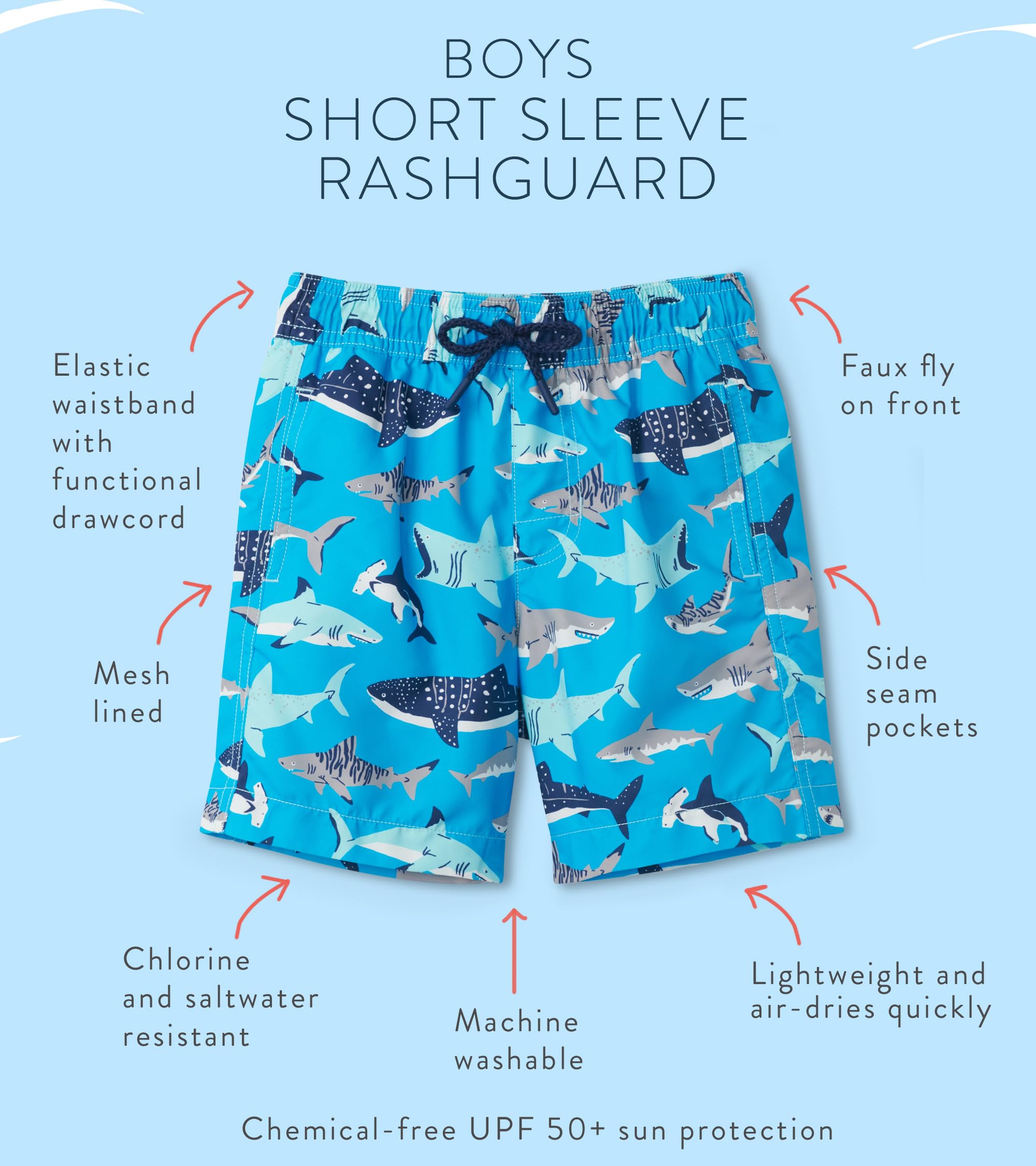 Hatley Boys Swim Board Shorts - Quick-Dry, Comfortable Swim Trunks for Kids - Perfect for Beach, Pool, and Summer Water Activities