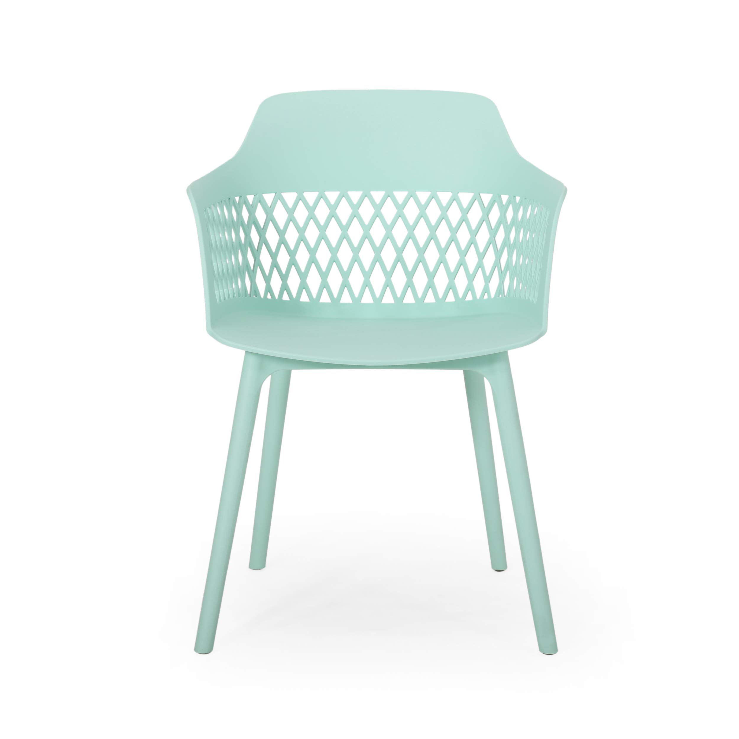 Christopher Knight Home Madeline Outdoor Dining Chairs (Set of 4) - Mint Green Patio Furniture for Garden, Poolside & Backyard Dining - Weather-Resistant Wicker Bistro Chairs
