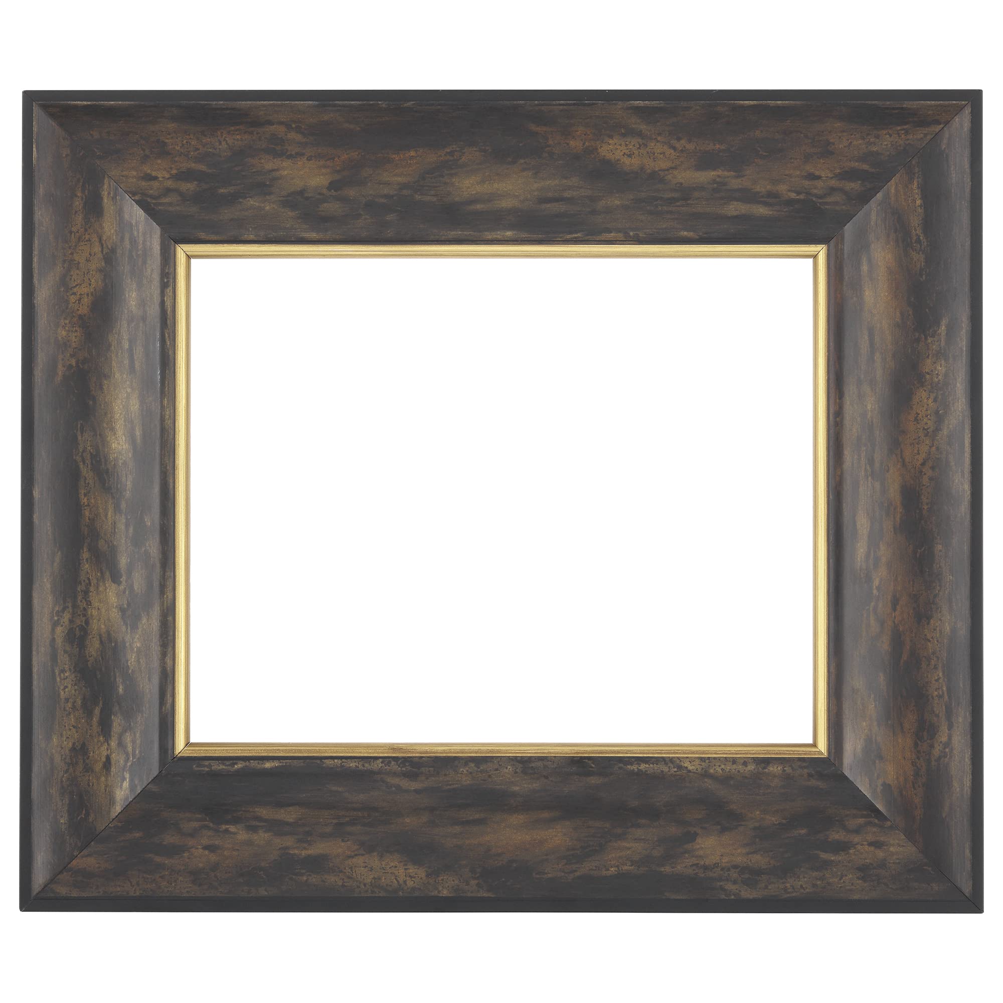 Imperial Frames Saint James Museum Collection - 10 Pack Premium Hand-Finished Dark Burl & Gold Fillet Open Back Picture Frames for Artwork, Canvas Display, Home Decor - 8x8 Inch - Perfect for Galleries, Living Rooms & Office Decorations