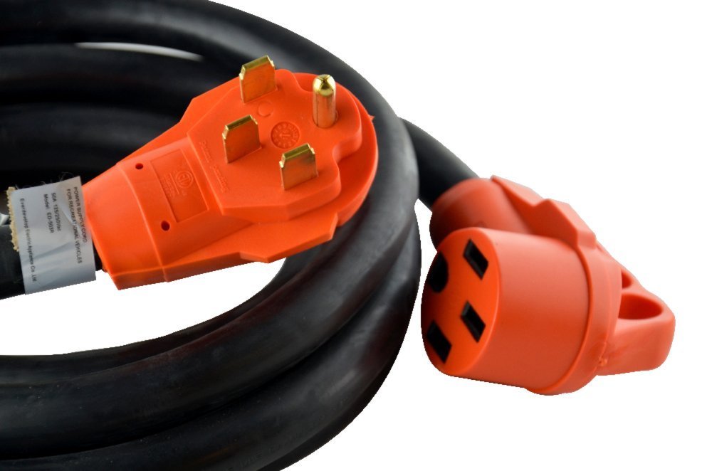 GoWISE Power 50 Amp RV Extension Cord - 15 Feet Heavy Duty Outdoor Power Cable for Camping, RV Parks & Outdoor Adventures