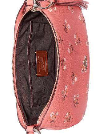Coach Floral Print Leather Sutton Crossbody Bag for Women - Stylish & Lightweight Purse for Everyday Use, Travel, and Date Nights
