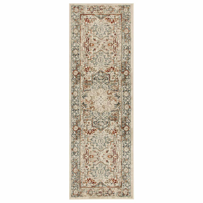 Lucida Traditional Tribal Floral Indoor Area Rug - Non-Slip Soft Living Room Carpet for Home Decor, Bedroom, Dorm & Office