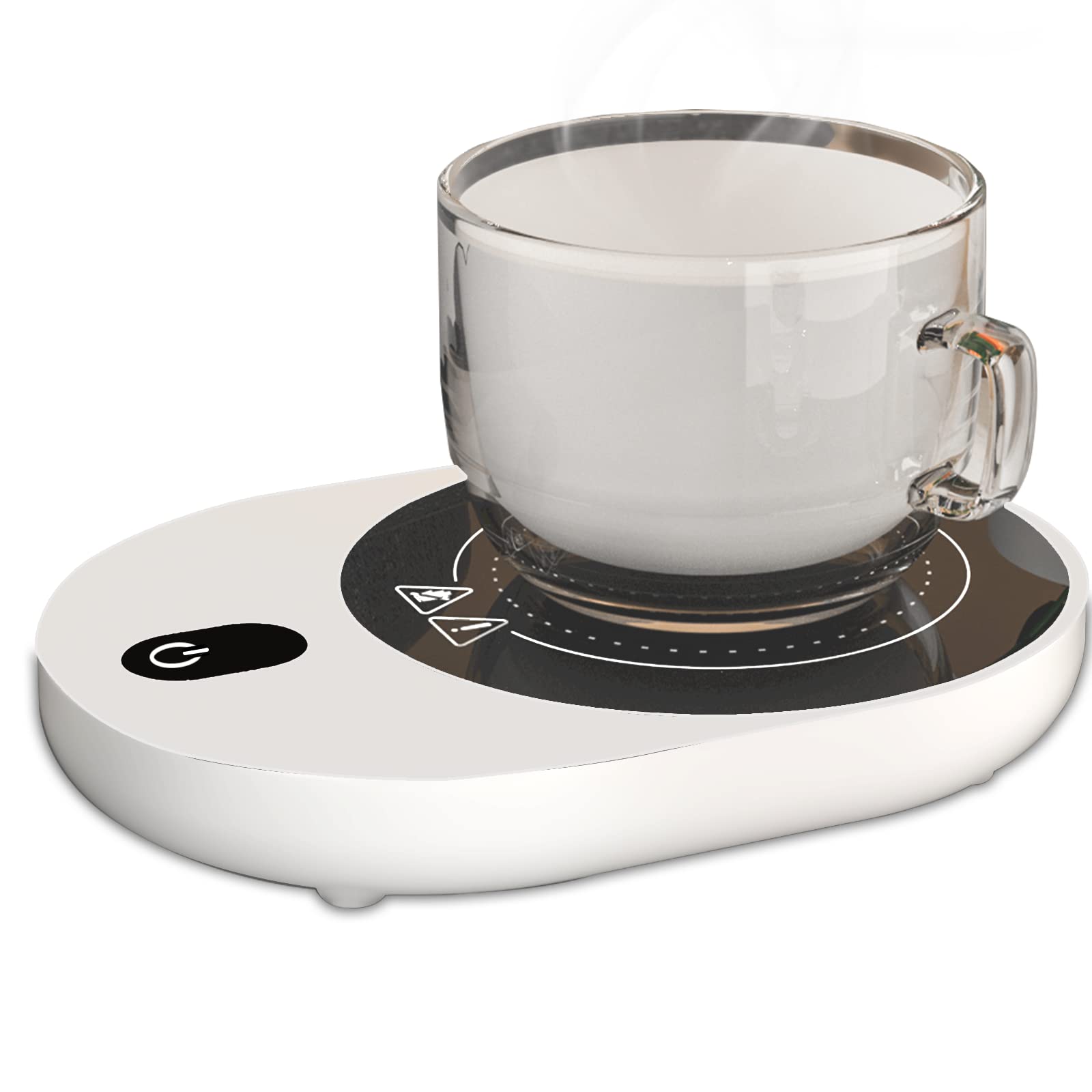 50W Smart Coffee Mug & Candle Warmer for Desk - 5 Temperature Levels with 1-12H Timer & Auto Shut Off - Large Heating Plate Fits Most Mugs & Cups - Perfect Gift for Home, Office & Coffee Lovers (Ideal for Keeping Coffee Warm While Working or Relaxing)