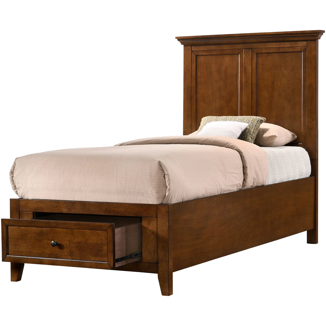 San Mateo Youth Storage Bed with Underbed Drawers - Space-Saving Twin Size Bed for Kids & Teens - Perfect for Small Bedrooms, Dorm Rooms & Guest Rooms