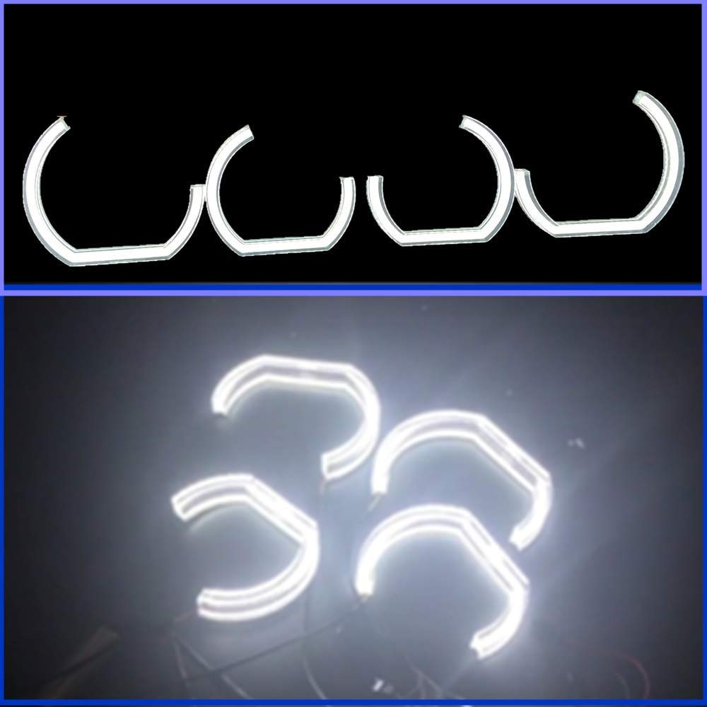 BMW 3 Series E90 E92 E93 M3 Angel Eyes Headlights - DTM Style LED Daytime Running Lights for Enhanced Visibility
