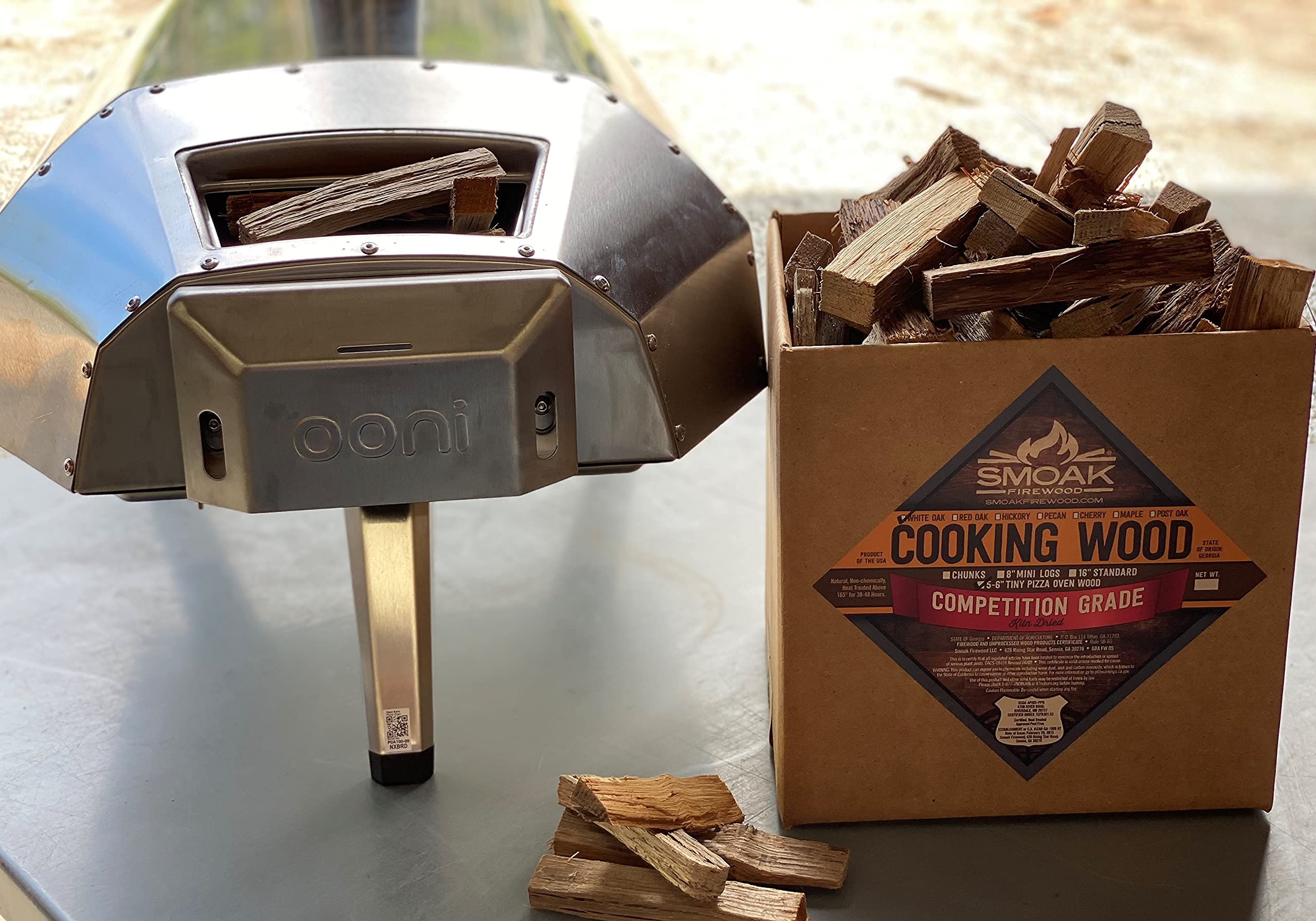 USDA Certified Kiln Dried Smoak Firewood Mini Splits - Premium Maple Wood (5-6 Inch) for Portable Pizza Ovens - 729 Cubic Inches - Perfect for Outdoor Cooking, Camping & Backyard Pizza Parties