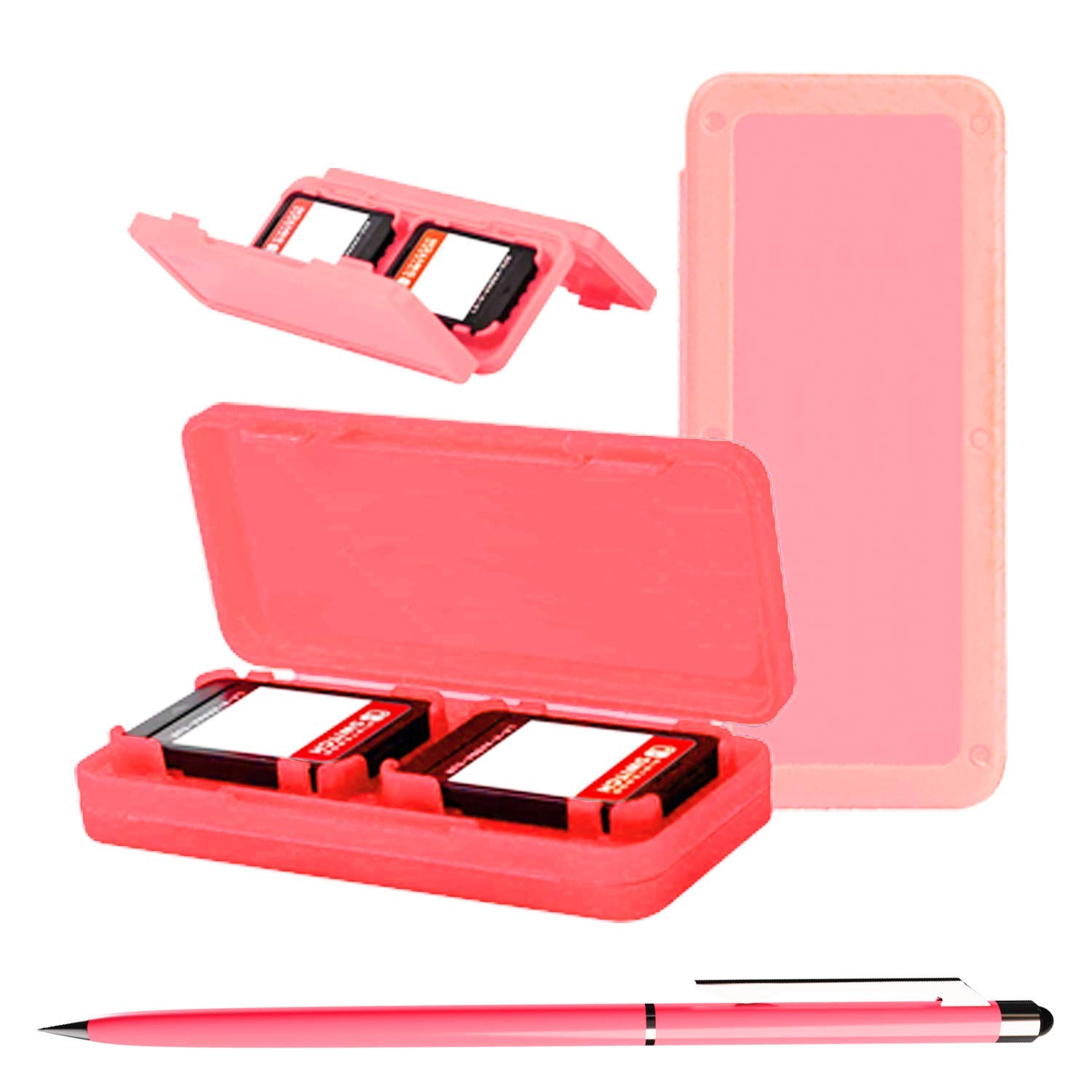 Orzly Nintendo Switch Lite Accessories Kit - Includes: Protective Case, Screen Protector, Grip Cover, USB Cable, Headphones & More [Coral] - Perfect for Gaming On-The-Go & Travel Protection