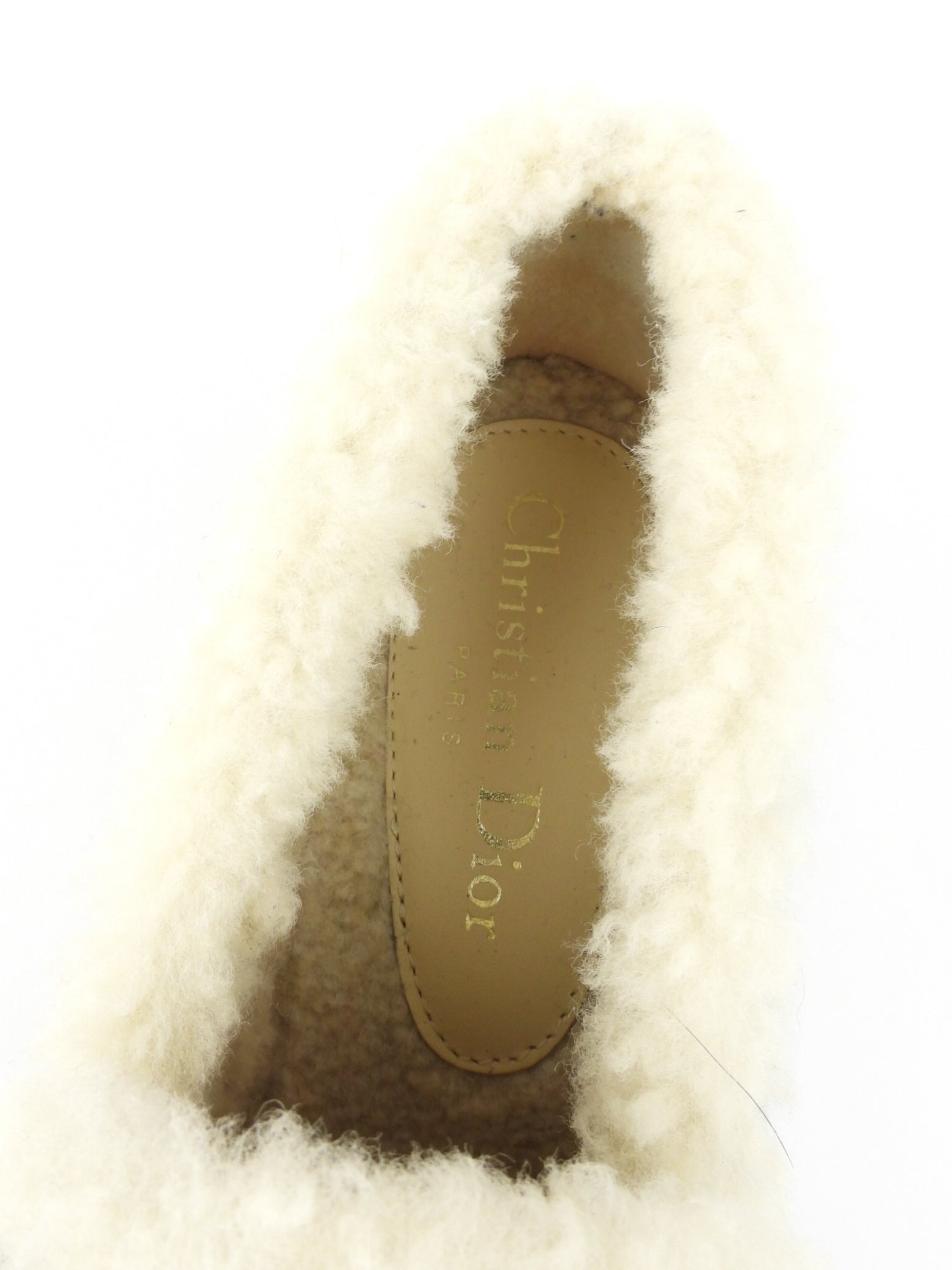 Christian Dior Black Brushed Calfskin Leather Shearling Loafers - Dior Code Slip-On Shoes Women's Size 36.5 | Luxury Designer Loafers for Office, Party & Casual Wear