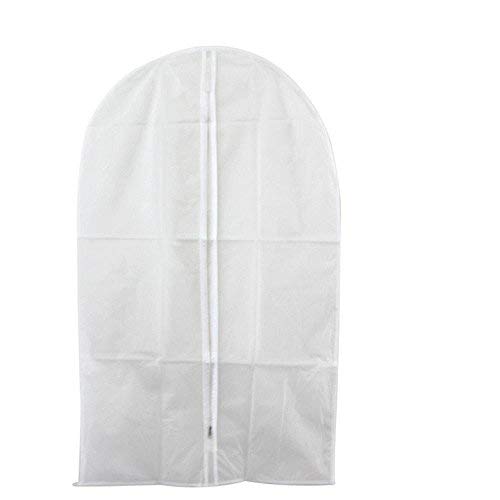 Bringsine 5-Pack Clear Hanging Garment Bags - Lightweight PEVA Suit Storage with Full Zipper, Moth-Proof & Breathable Dust Cover for Closet Organization (60x120cm) - Perfect for Travel, Wedding Dresses, and Seasonal Clothing Storage