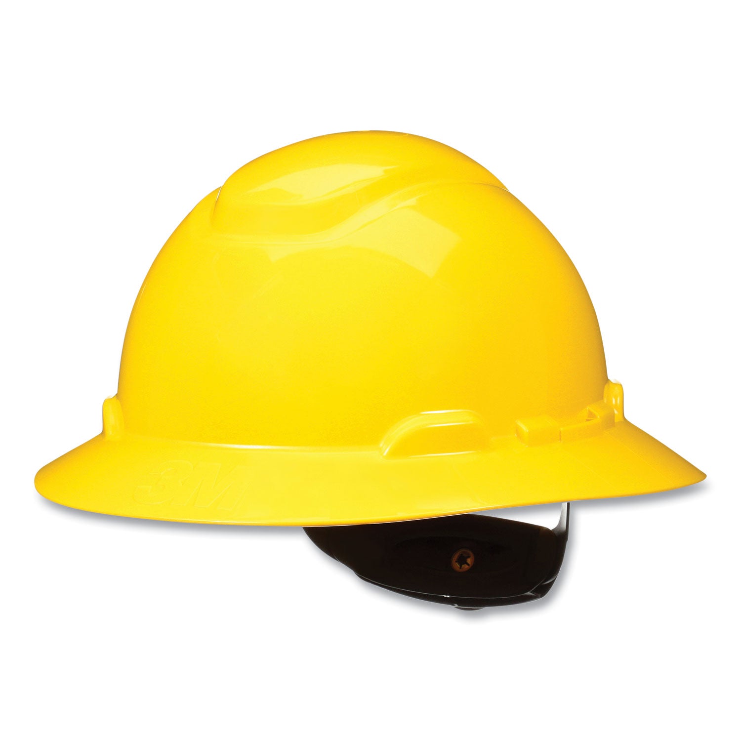 3M™ SecureFit Full Brim Hard Hat with UVicator, 4-Point Ratchet Suspension - ANSI/ISEA Certified, Yellow - Ideal for Construction, Industrial & Outdoor Work Safety