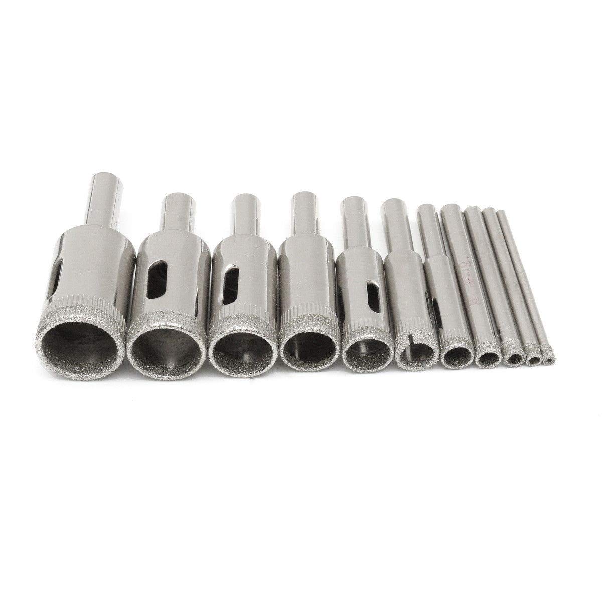 20 Pcs 3-50mm Diamond Drill Bit Set for Glass, Marble, Granite - Hole Saw Cutter Tool for DIY Projects, Jewelry Making & Home Renovation