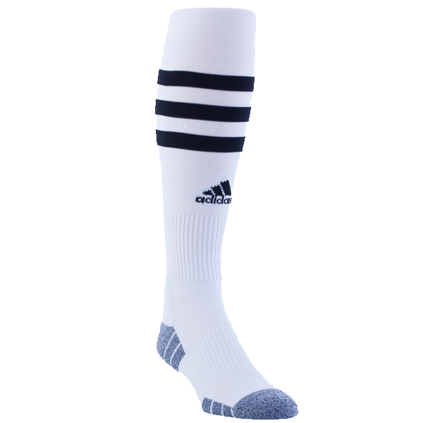 Adidas 3 Stripe Hoop Socks - White/Black - Comfortable Athletic Socks for Running, Basketball & Casual Wear