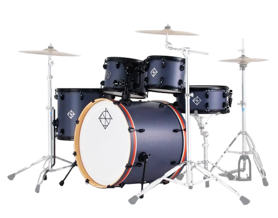 Dixon Fuse Limited 5-Piece Maple Shell Drum Set - Professional Quality Maple Wood Drum Kit for Live Performances & Studio Recording