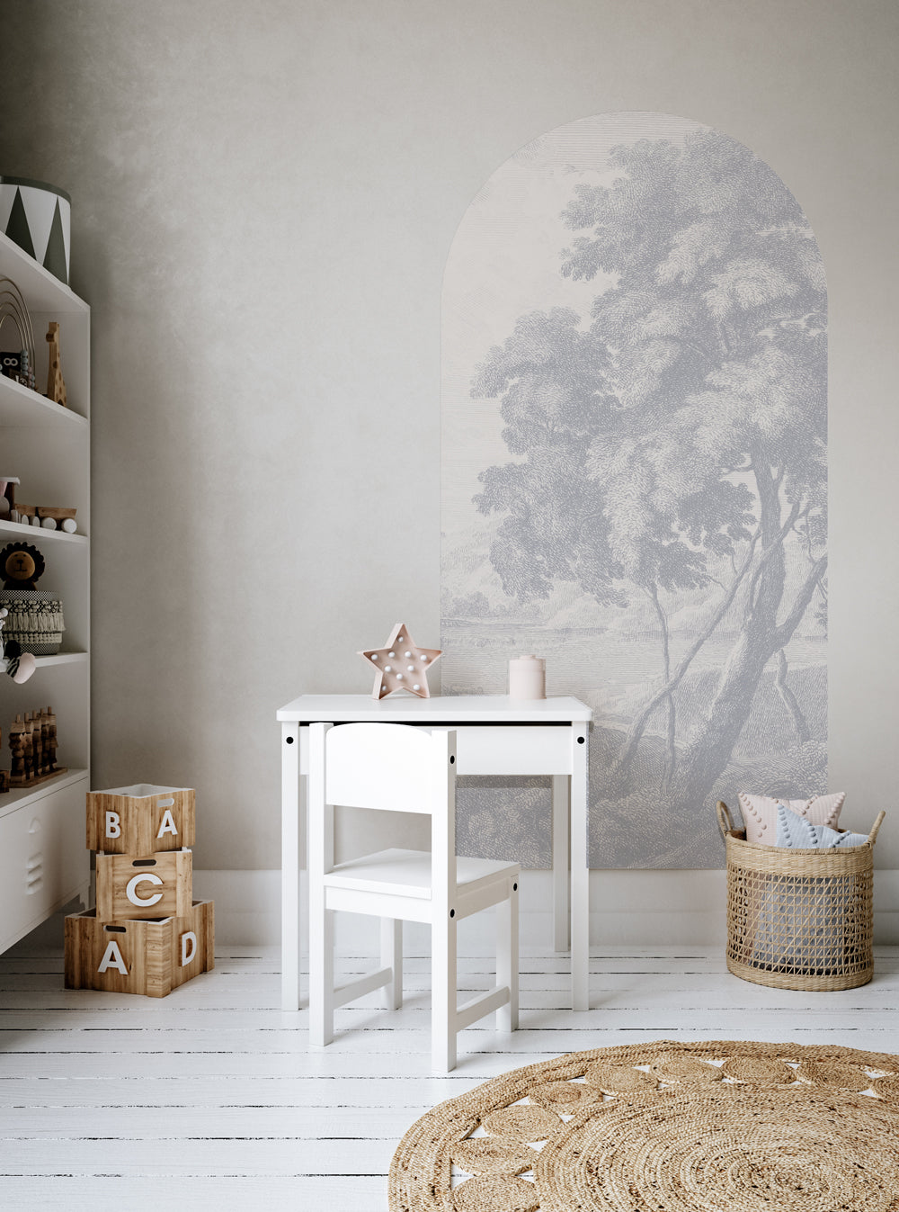 Self-Adhesive Peel and Stick Arch Wallpaper Decal - Engraved Design for Home Decor | Perfect for Bedroom, Living Room, and Nursery Wall Stickers