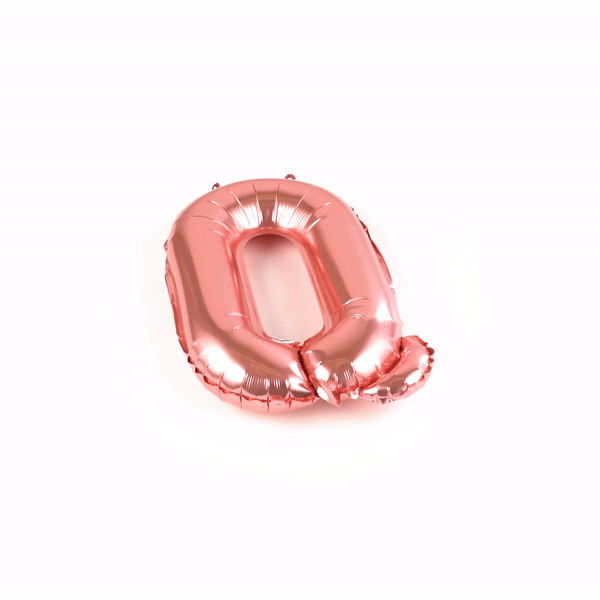 Balloonify Rose Gold Mylar Letter Q Balloon - 16 Inch Party Decoration (1 Count) - Perfect for Birthday Celebrations, Baby Showers & Wedding Decorations