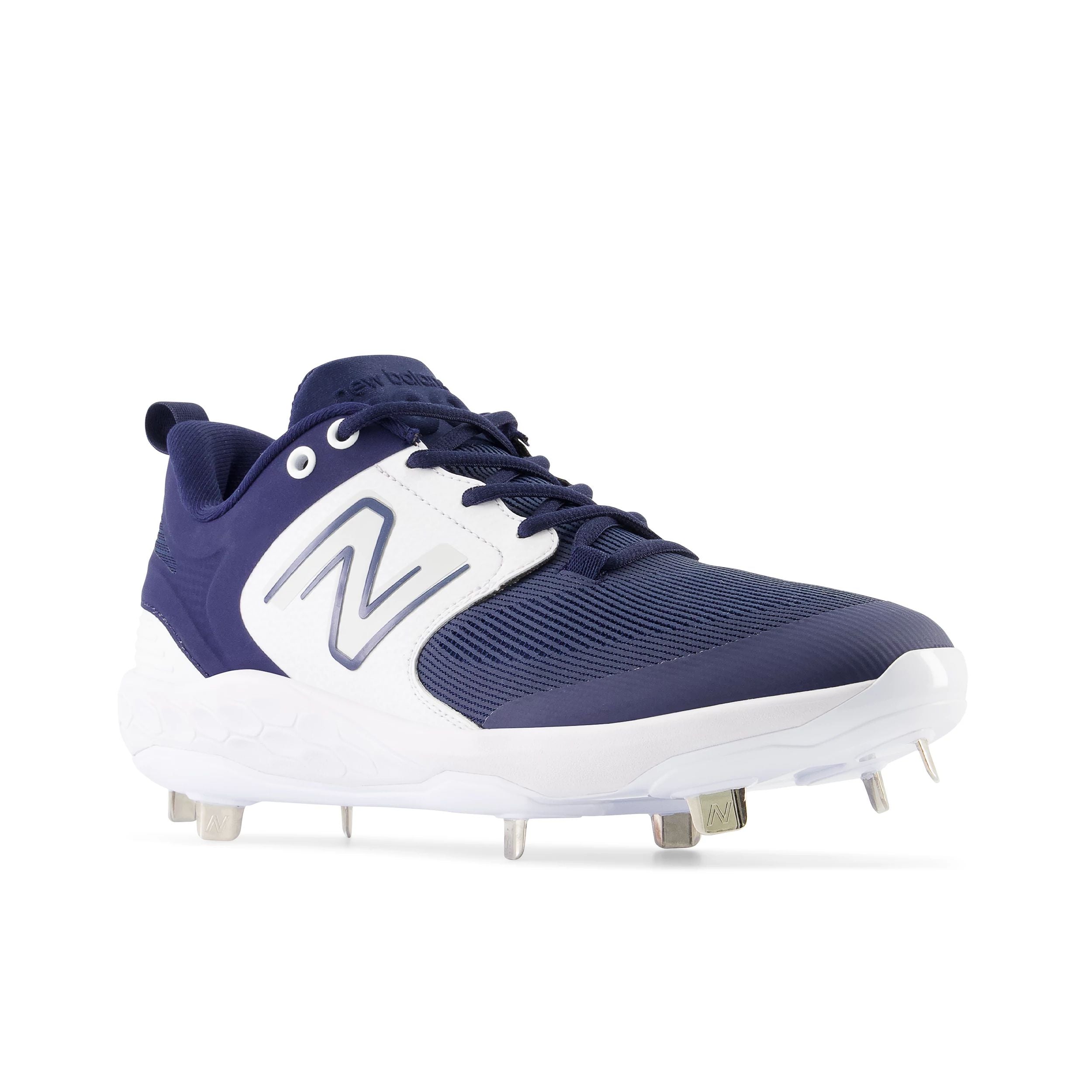 New Balance Fresh Foam 3000v6 Men's Baseball Cleats - Navy/White Low Metal Spikes for Traction & Comfort - Perfect for Baseball Games, Training & Field Sports