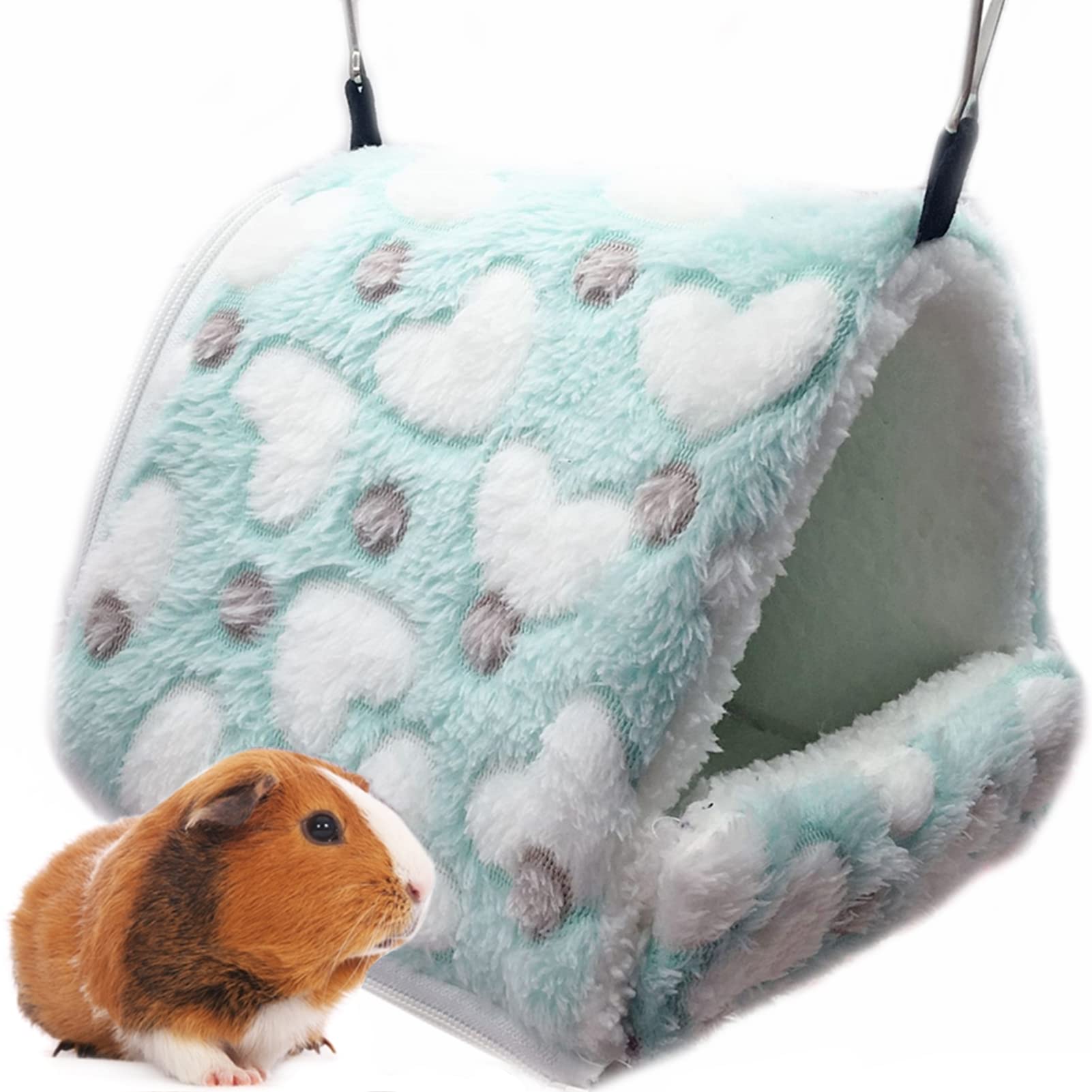 LeerKing Rat Hammock Bed - Premium Ferret & Rodent Cage Accessories - Cozy Hideout Toy Bed for Guinea Pigs, Chinchillas, Hedgehogs & Sugar Gliders - Perfect for Small Pet Cages, Play Areas & Travel Carriers