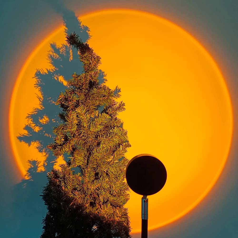 Sunset Projection LED Lamp - Multi-Color Mood Lighting for Home Decor, Bedroom, Living Room & Party | Romantic Ambiance, Relaxation & Instagrammable Backgrounds