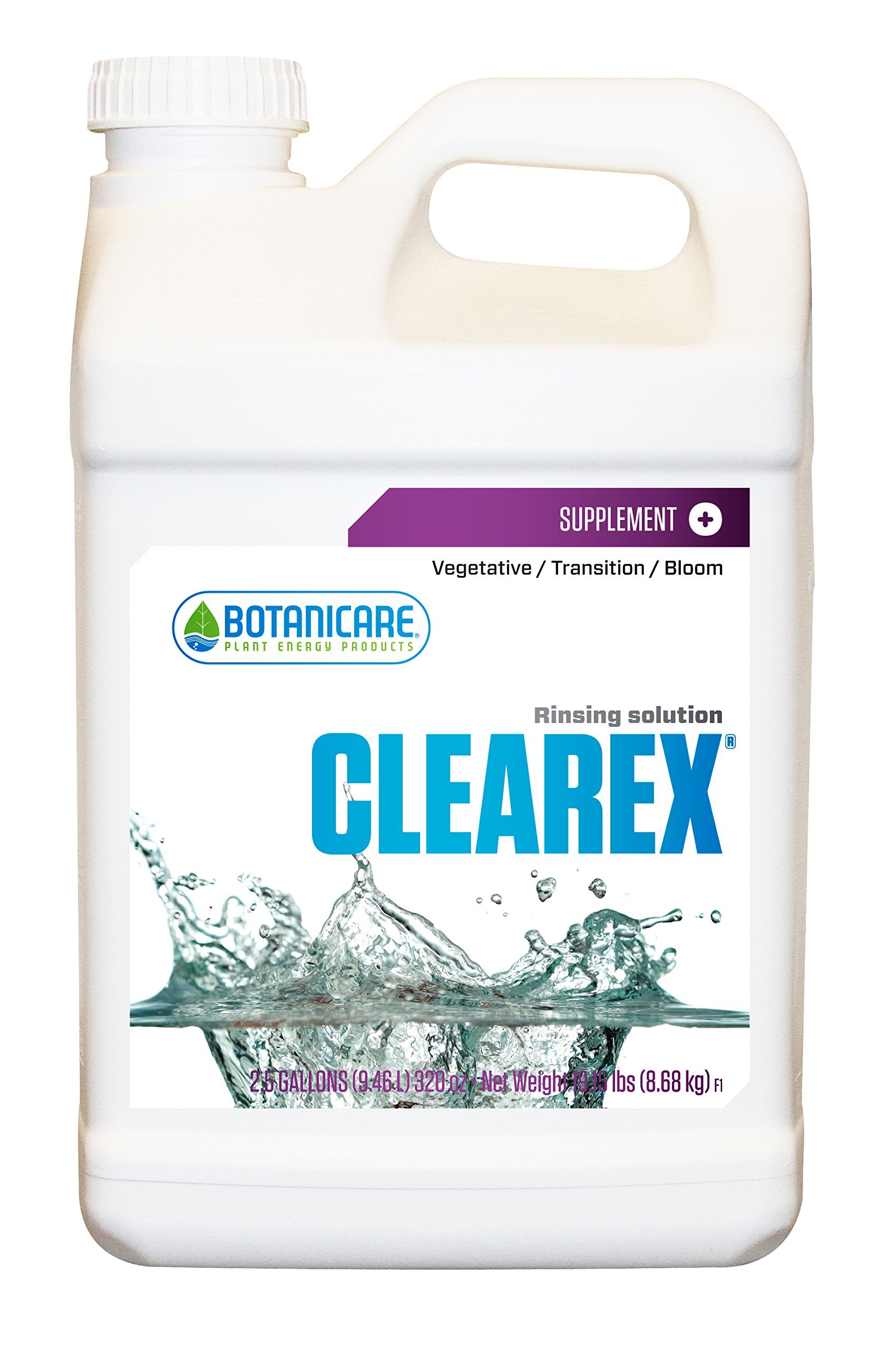 Botanicare Clearex - Hydroponic & Potted Plant Nutrient Flush Solution (2.5 Gallon) | Removes Salt Buildup for Healthier Plants | Ideal for Indoor Gardens & Hydroponic Systems
