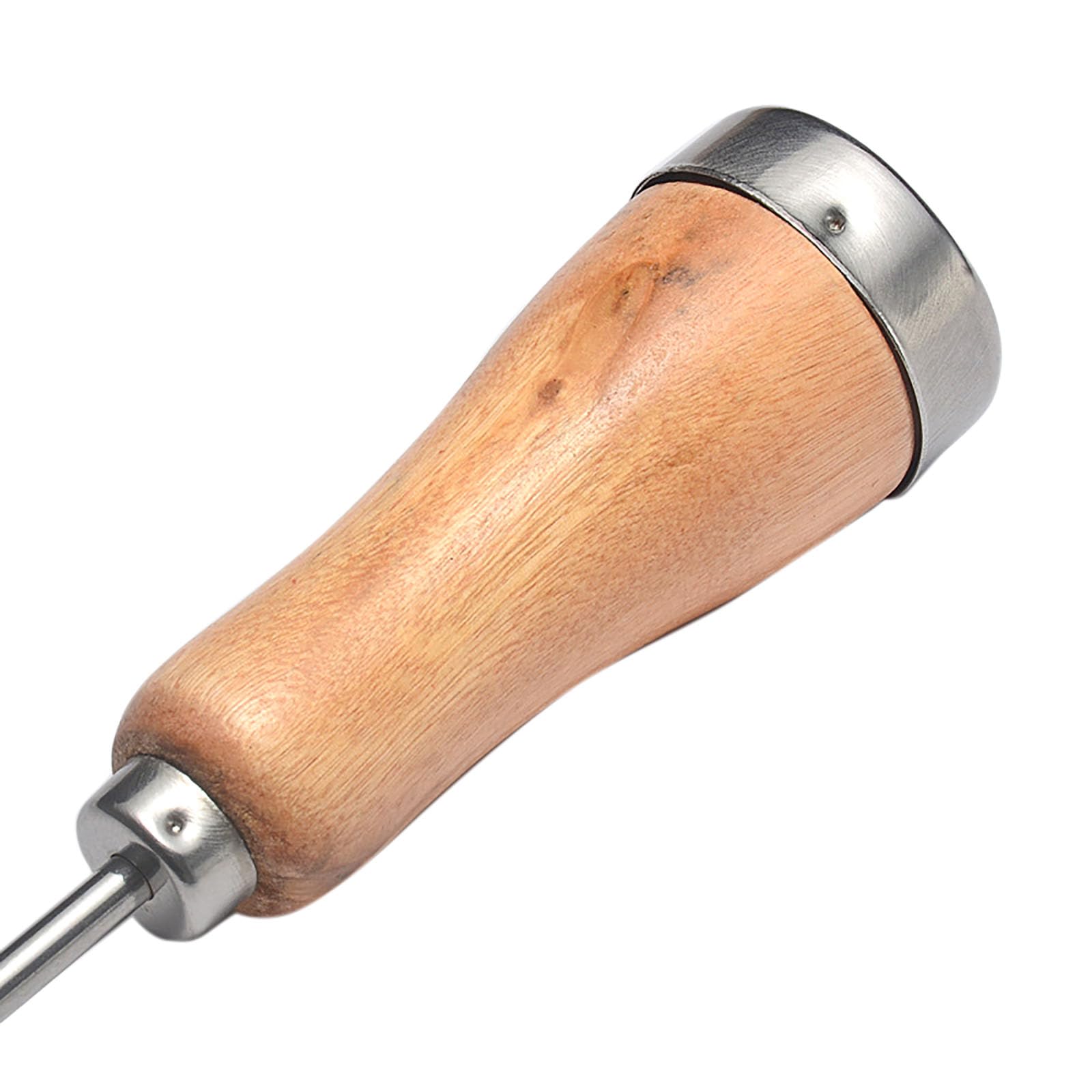 Stainless Steel Ice Crusher with Wood Handle - 8.5 Inch Ice Pick for Breaking Ice at Home, Bar, and Cocktail Making - Perfect for Margaritas, Iced Coffee, and Party Drinks (1 Piece)