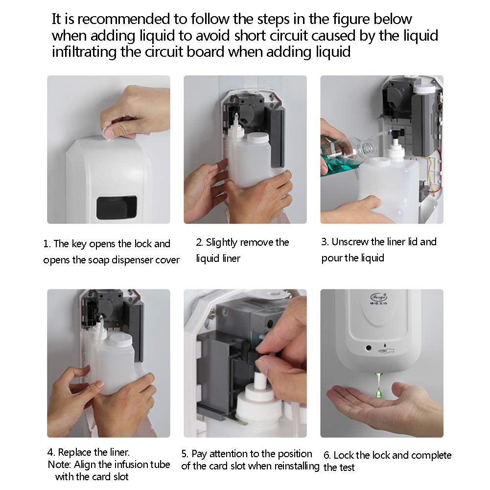 Automatic Infrared Induction Soap Dispenser - 1000ML Hands-Free Touchless Liquid Hand Sanitizer for Bathroom, Kitchen & Office - Hygienic & Safe Contactless Soap Dispenser for Home, Restaurants & Public Spaces