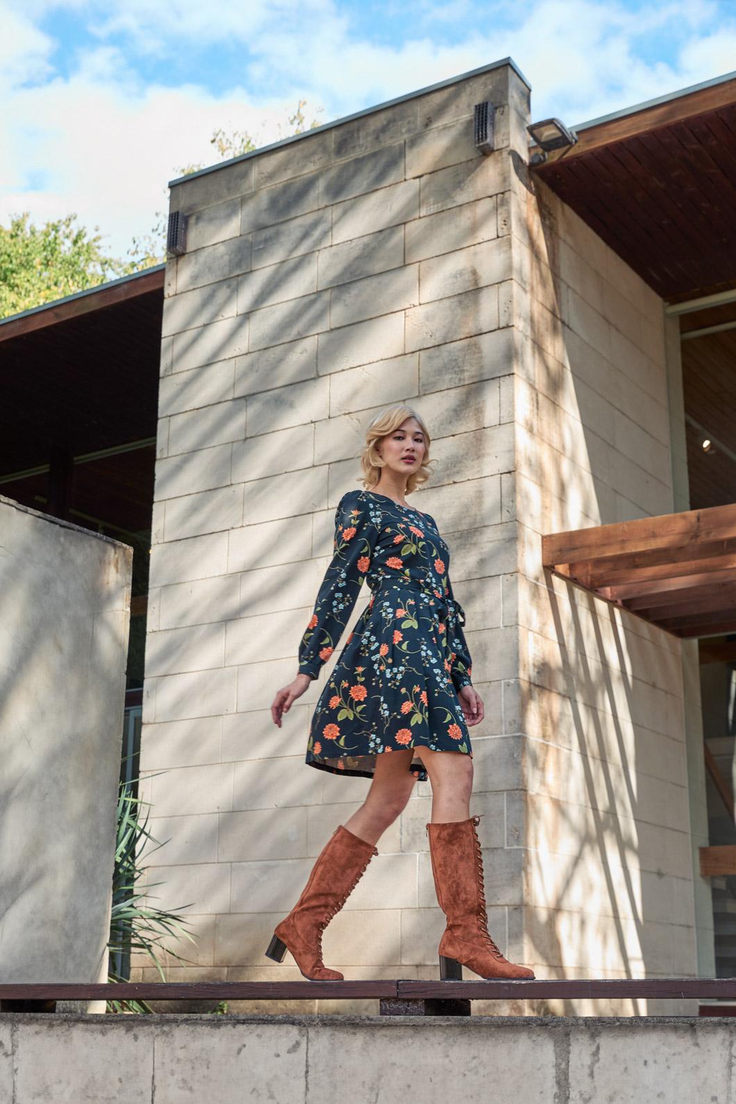 Esmerelda Floral Mini Dress - Women's Summer Short Sleeve Party Cocktail Dress for Beach Vacation & Date Night