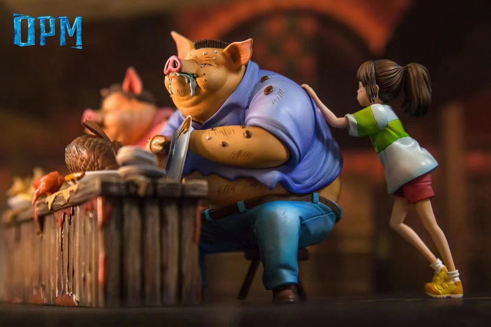 OPM Studio Spirited Away (Mother Pig + Father Pig) Anime Collectible Figures – Perfect for Studio Ghibli Fans, Home Decor, and Gift Giving
