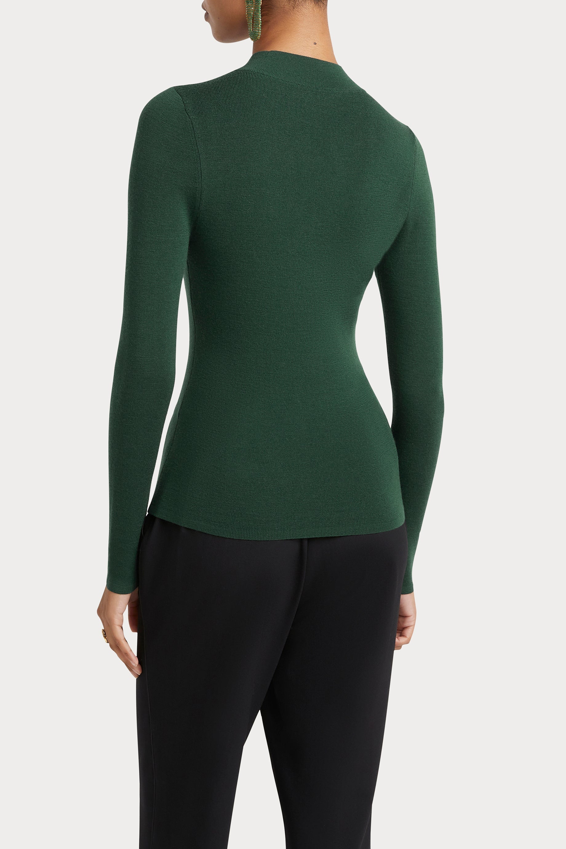 Husk Keyhole Knit Sweater - Cozy Forest Green Pullover for Women | Perfect for Fall Layering and Casual Outfits