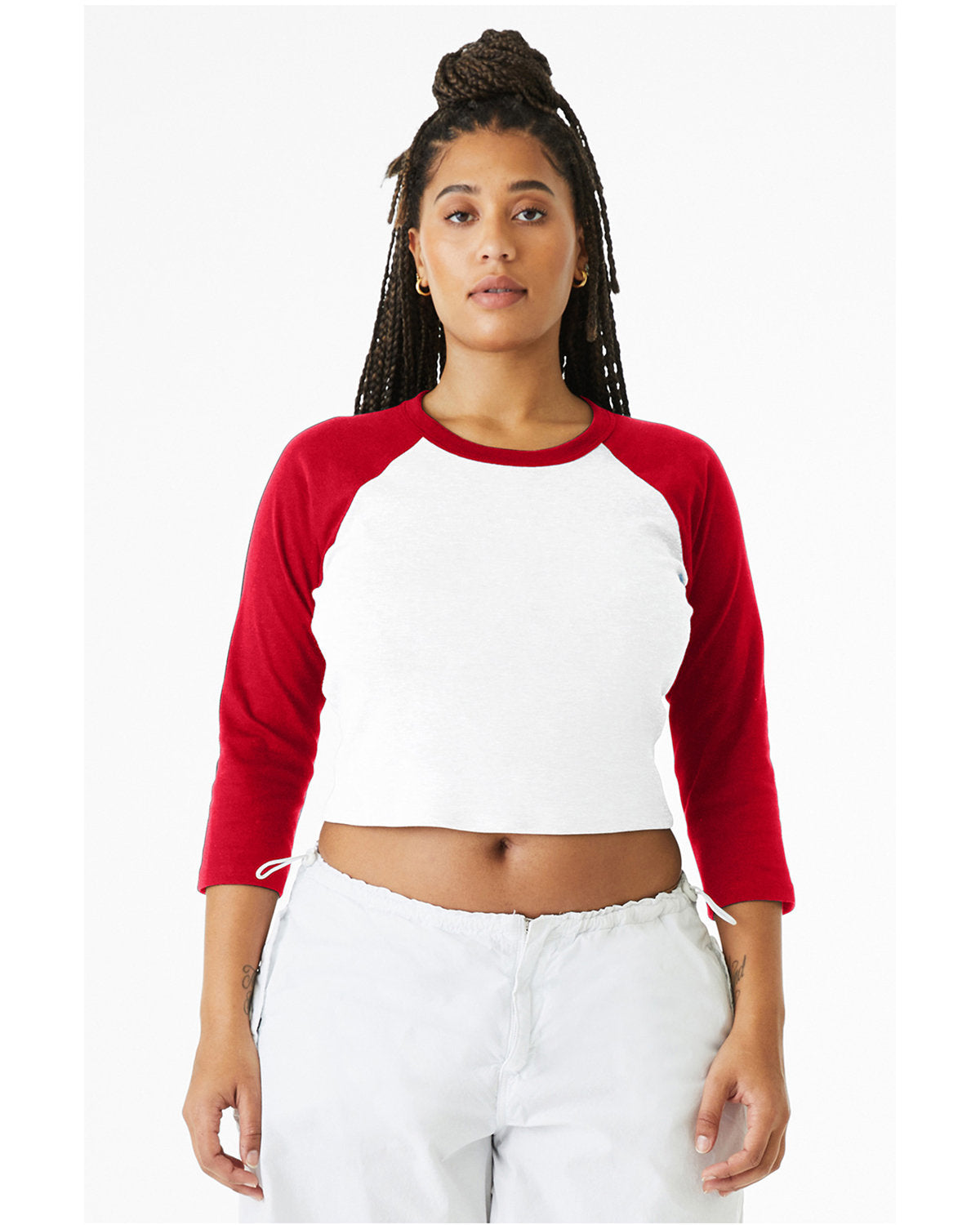 Bella + Canvas 1200 Women's Micro Ribbed 3/4 Sleeve Raglan Baby Tee - Soft Stretch Casual Shirt for Moms & Toddlers Matching Outfits, Mother-Daughter Fashion, Everyday Wear & Photo Shoots