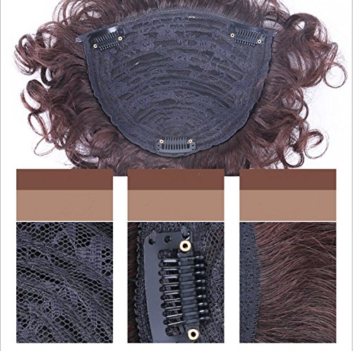 100% Real Human Hair Topper for Women - Clip In Curly Hair Topper for Thinning Hair & Hair Loss - Jet Black - Perfect for Daily Wear, Special Occasions & Confidence Boosting