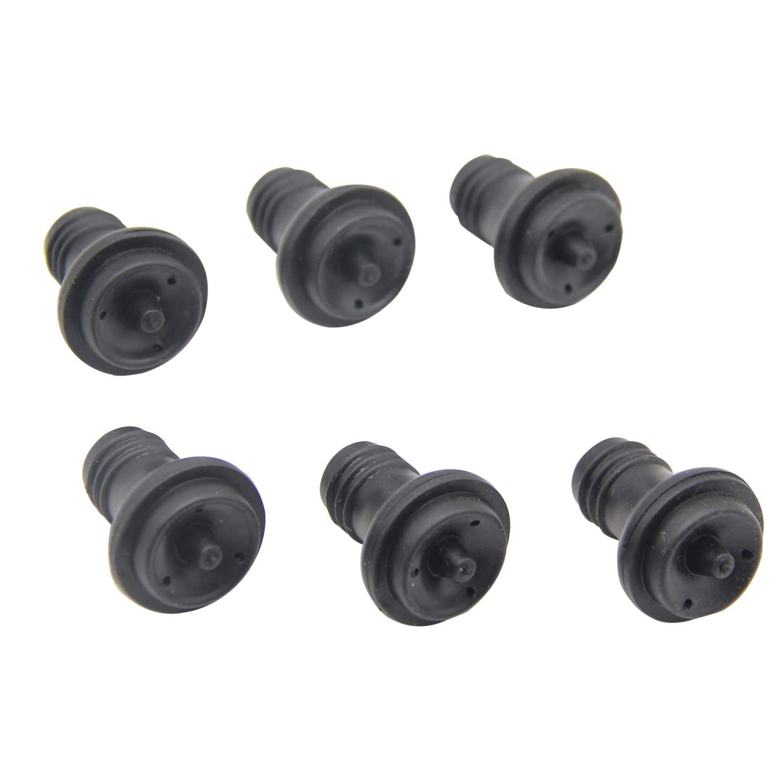 Premium Vacuum Wine Stoppers (6-Pack) - Food Grade Rubber Wine Saver Preserver for Champagne & Red/White Wine - Extend Freshness with Vacuum Seal Technology - Perfect for Parties, Gifting & Home Bars
