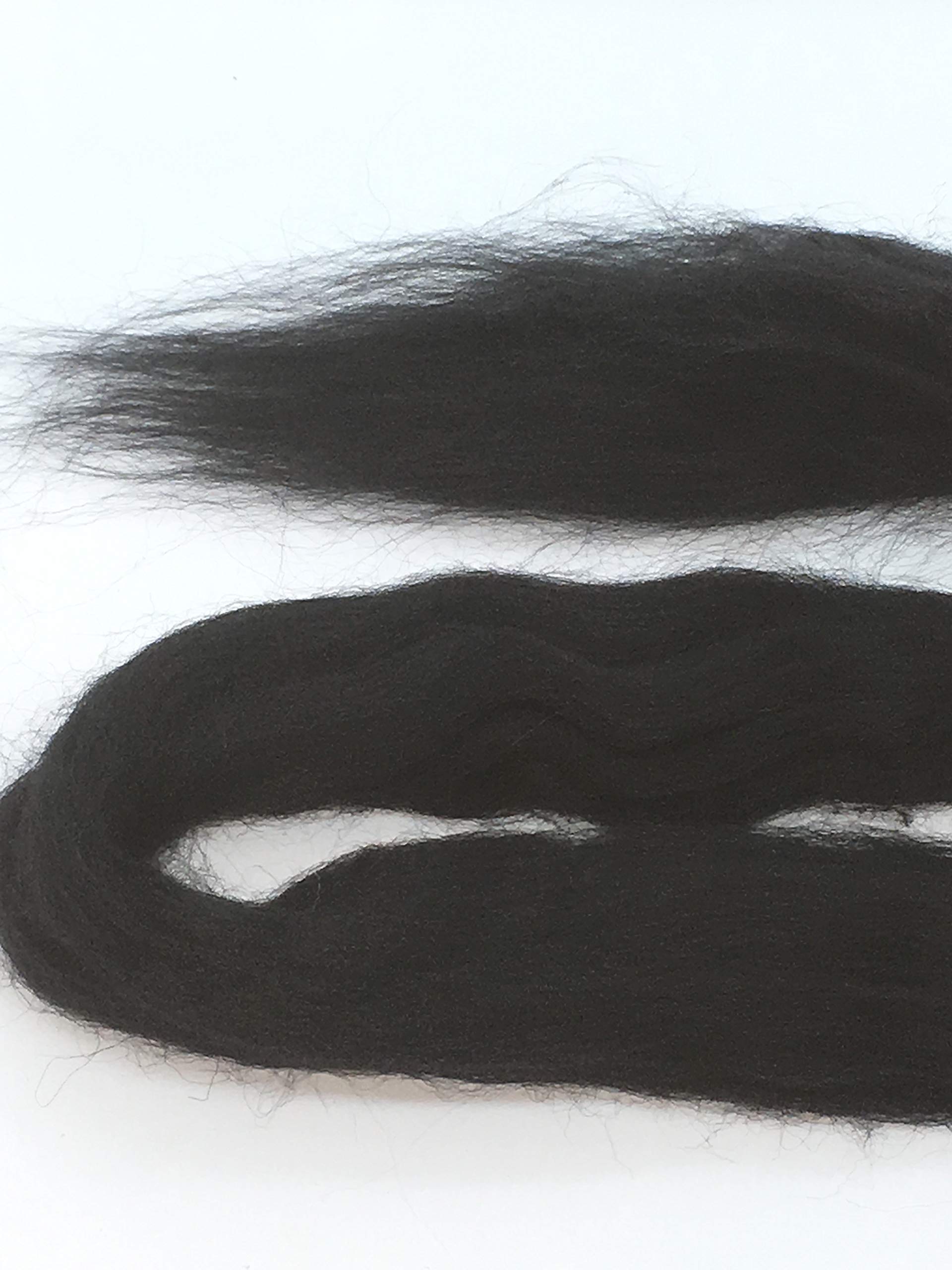 Premium Black Wool Top Roving Fiber for Spinning & Felting - 100% Australian Merino Wool - Ultra Soft 4lb Bundle - Perfect for Hand Spinning, Needle Felting, Yarn Making & DIY Fiber Arts Projects
