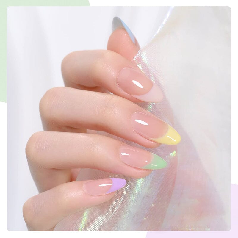 French Nail Art Stamper & Gel Polish Set #24 - Professional Manicure Kit for DIY Nail Designs at Home or Salon