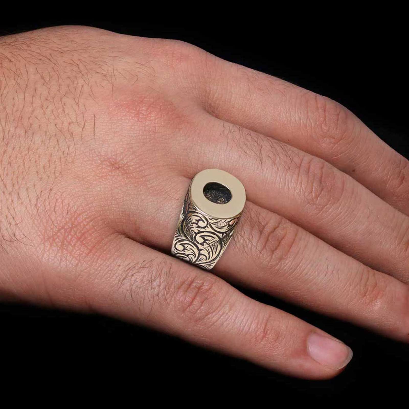 Personalized Silver Monogram Letter Ring - Custom Initial Ring Engraved A-Z for Women & Men - Perfect for Gifts, Engagements & Everyday Wear