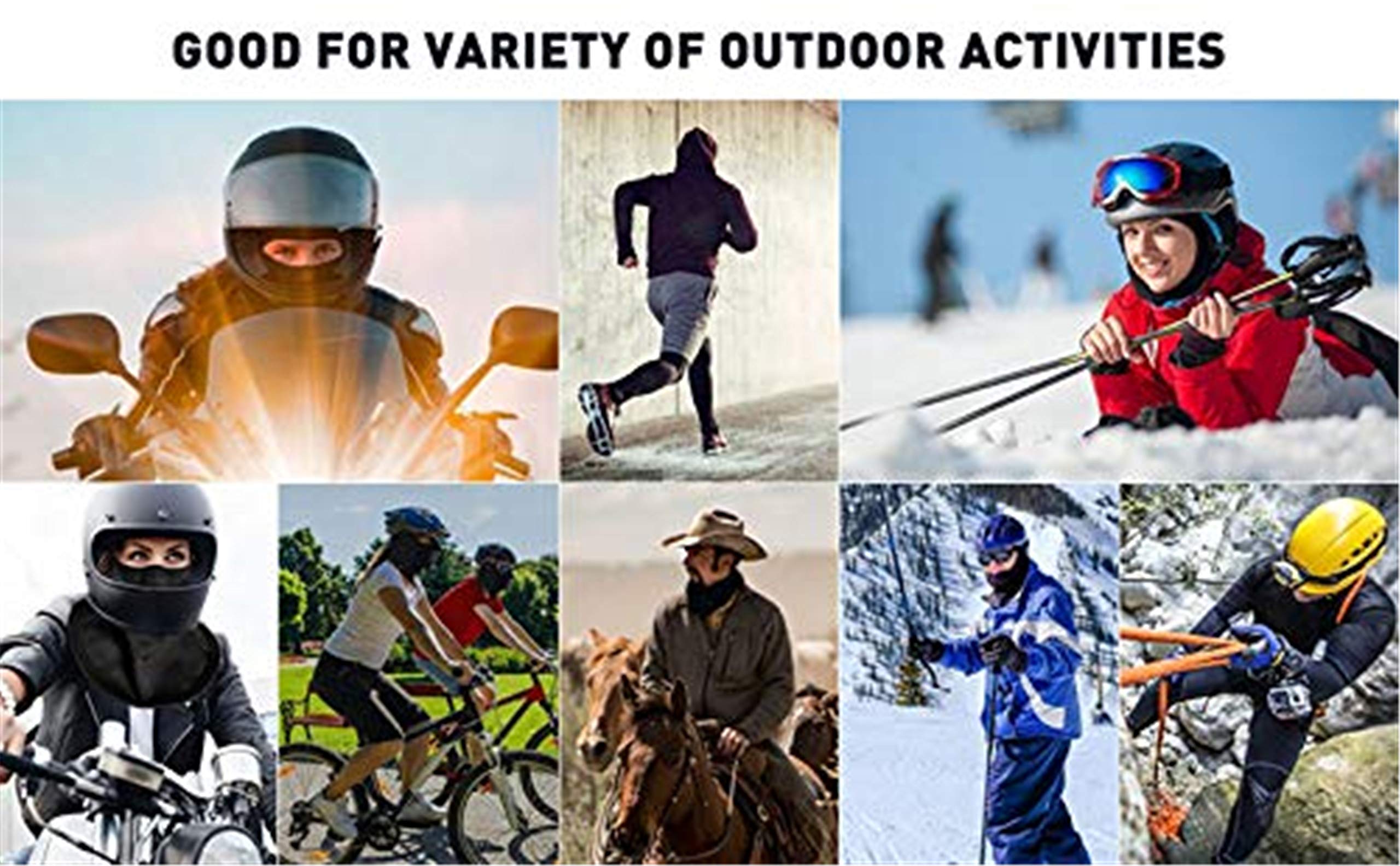 Windproof Thermal Balaclava Ski Mask for Men & Women - Winter Scarf Neck Warmer Hood for Cycling, Running, Snowboarding - Perfect for Cold Weather Outdoor Sports & Winter Activities