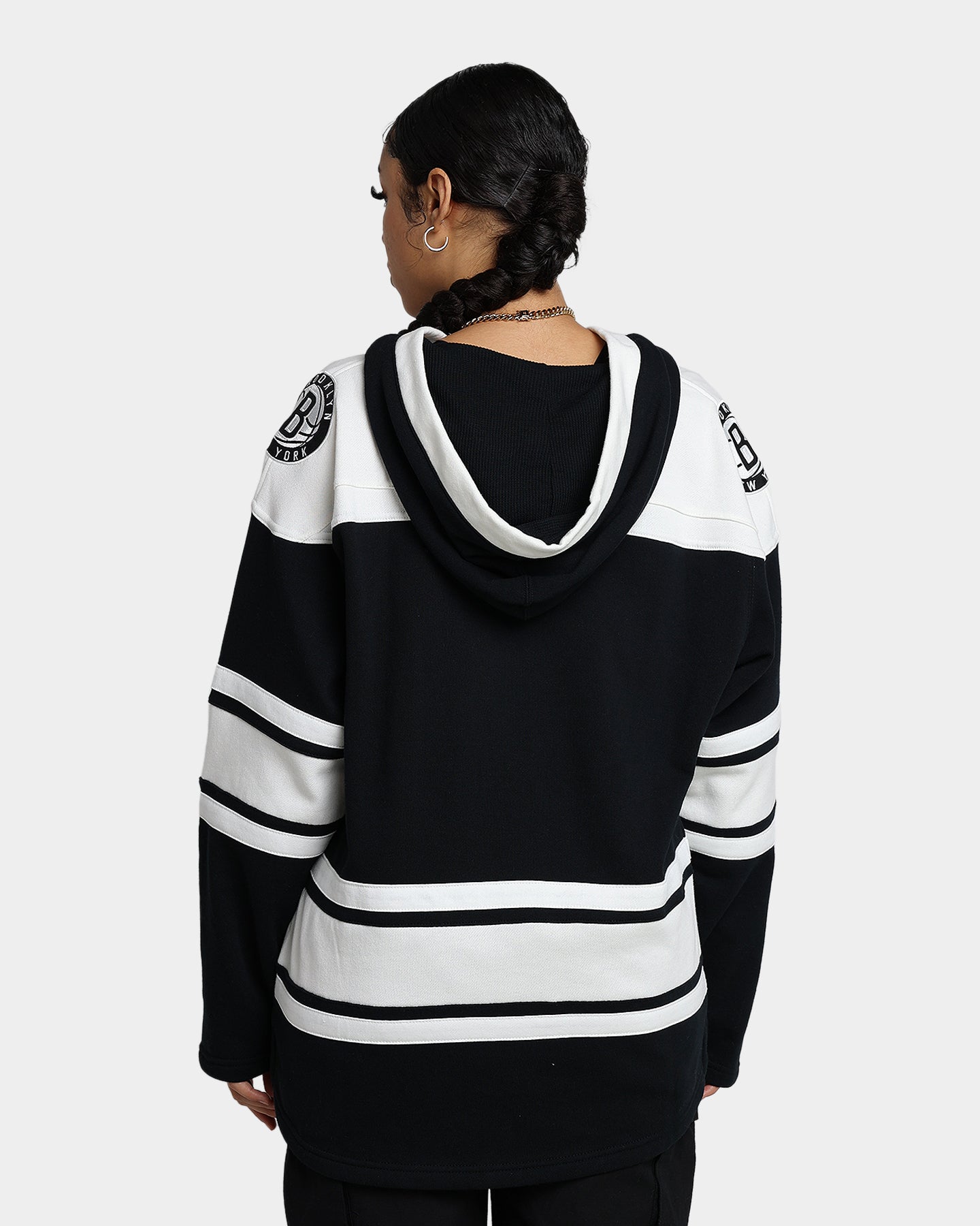 47 Brand Brooklyn Nets Superior Lacer Hoodie - Jet Black NBA Basketball Fan Apparel for Men & Women - Perfect for Game Day, Streetwear & Casual Outfits
