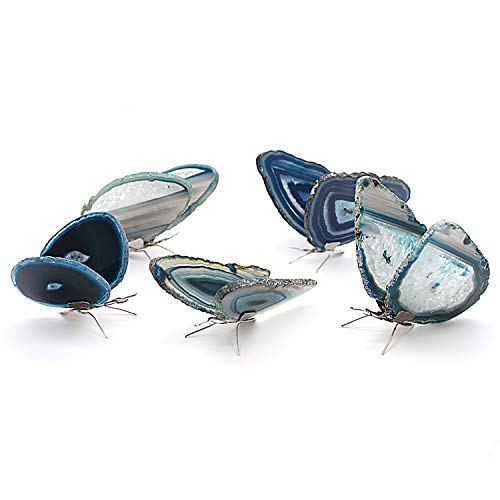Teal Agate Butterfly (BFLY-10007)