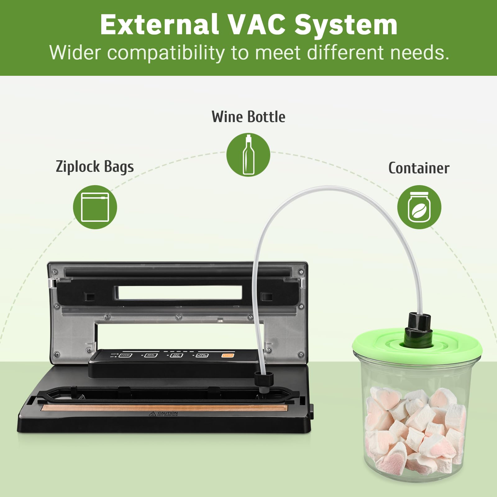Toprime Vacuum Food Sealer Machine - 80kPa Powerful Sealing System with Roll Bag Cutter, Sous Vide Bags & Hose | Dry & Moist Food Modes for Freshness | Perfect for Meal Prep, Sous Vide Cooking & Food Storage
