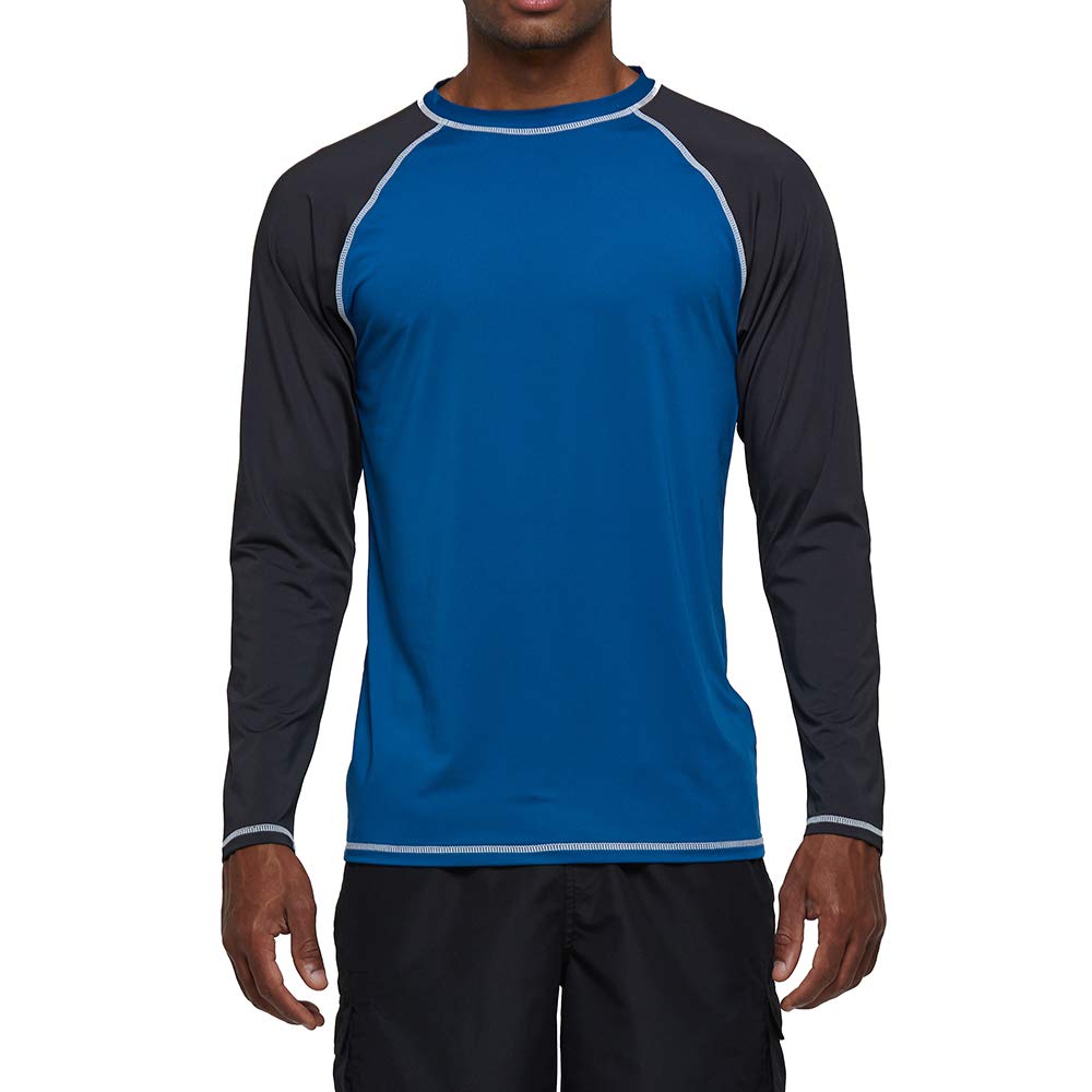 Men's UPF 50+ Long Sleeve Rash Guard Swim Shirt - SPF UV Sun Protection Shirt for Swimming, Surfing, Fishing, Hiking & Outdoor Activities