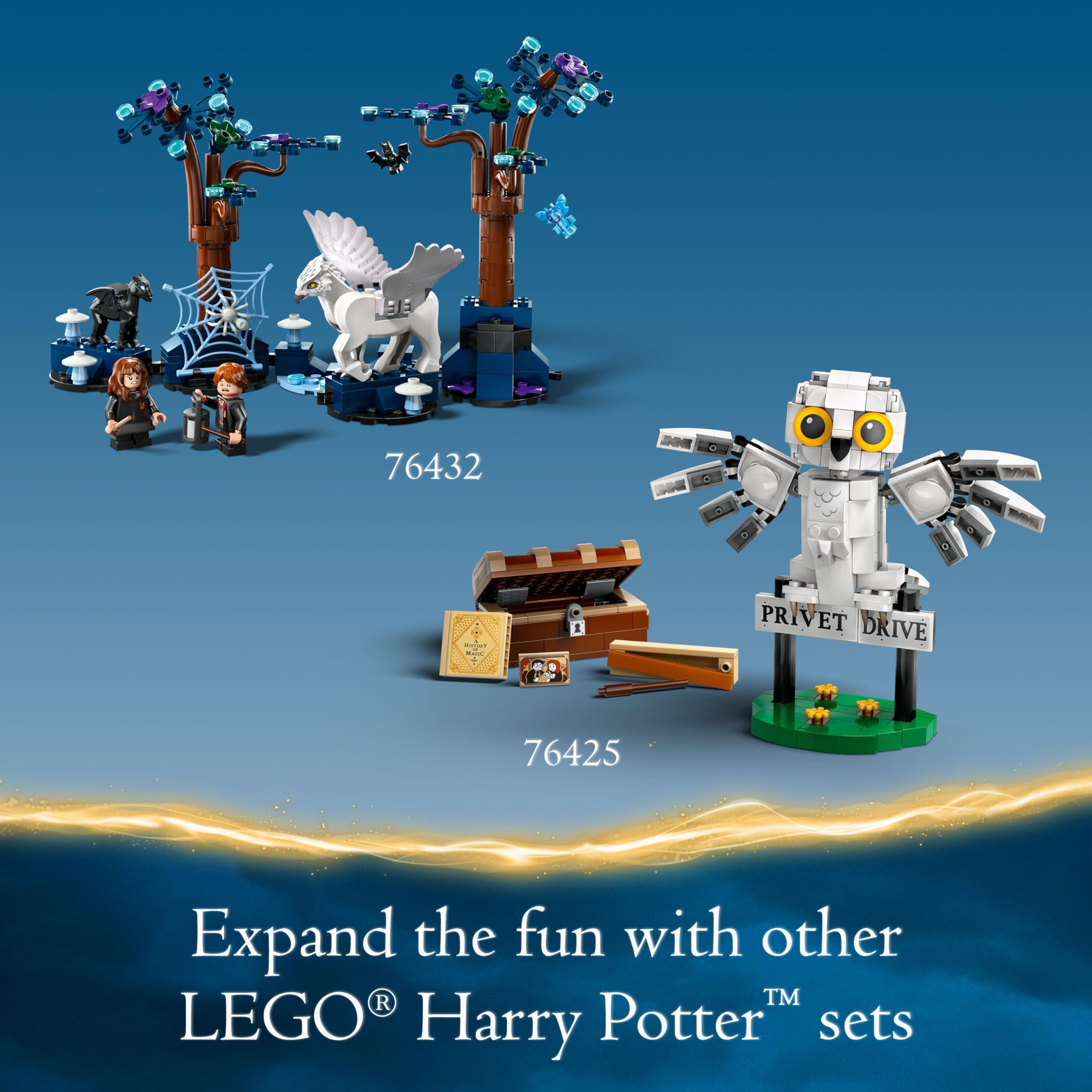LEGO Harry Potter Forbidden Forest Magical Creatures Building Set - Glow in The Dark Buckbeak & Fantastic Beasts Figures, Collectible Toy Gift for Kids Boys Girls - Perfect for Harry Potter Fans, Birthday Gifts & Fantasy Play