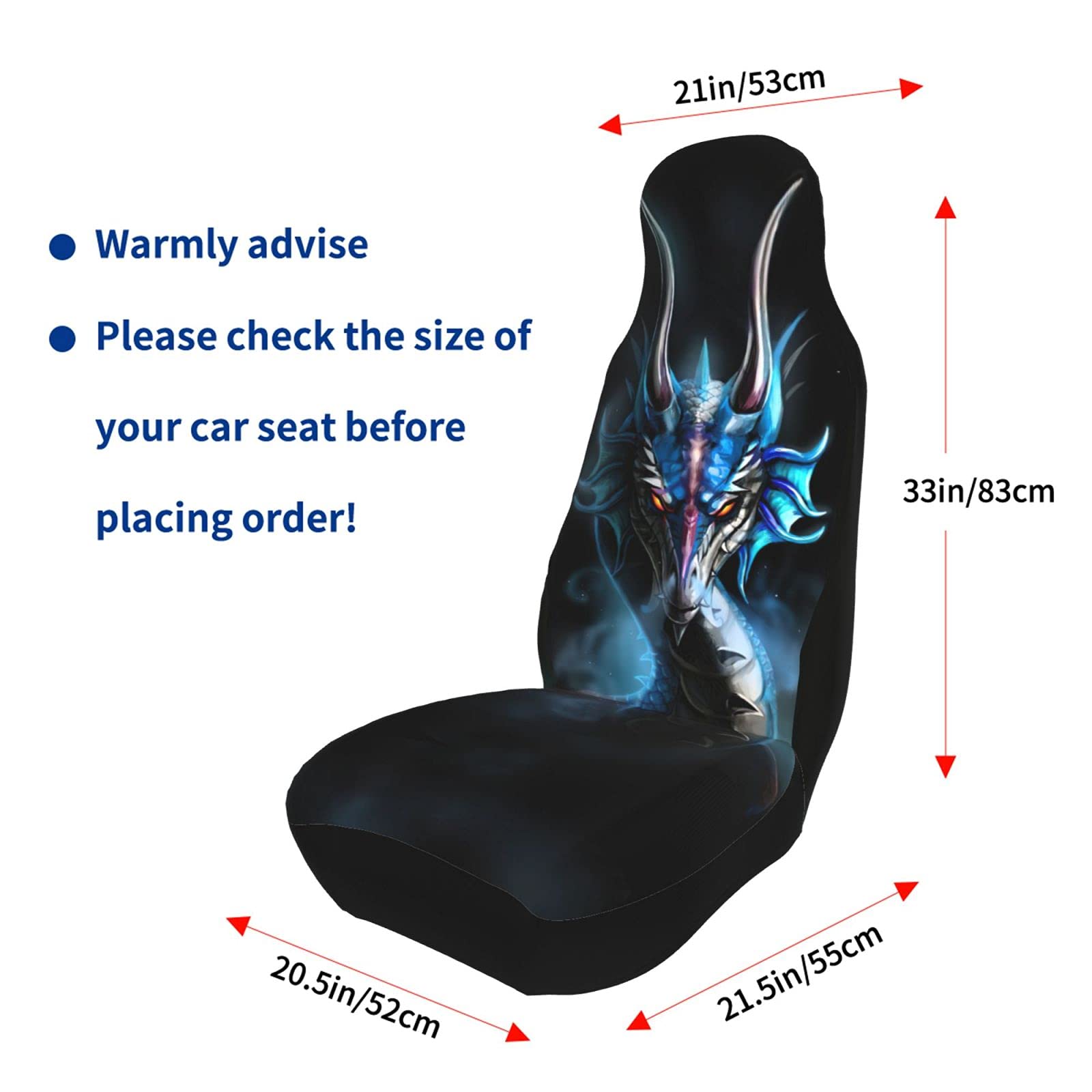 Devil Dragon Car Seat Covers - Premium Bucket Seat Protectors for Cars, Trucks, SUVs & Vans | Stylish & Durable Vehicle Accessories for Women | Perfect for Daily Commute & Road Trips