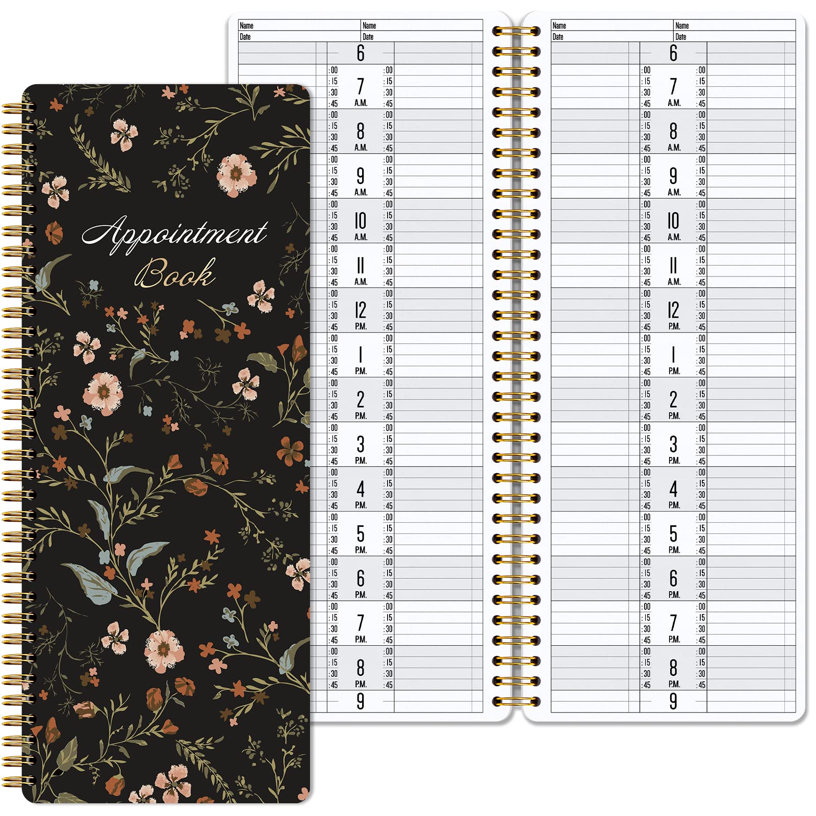 2025 Daily Appointment Book - Undated Salon & Business Planner with 15-Minute Intervals, Hourly Schedule Organizer for College, Office & Home Use | Perfect for Time Management, Productivity & Work-Life Balance